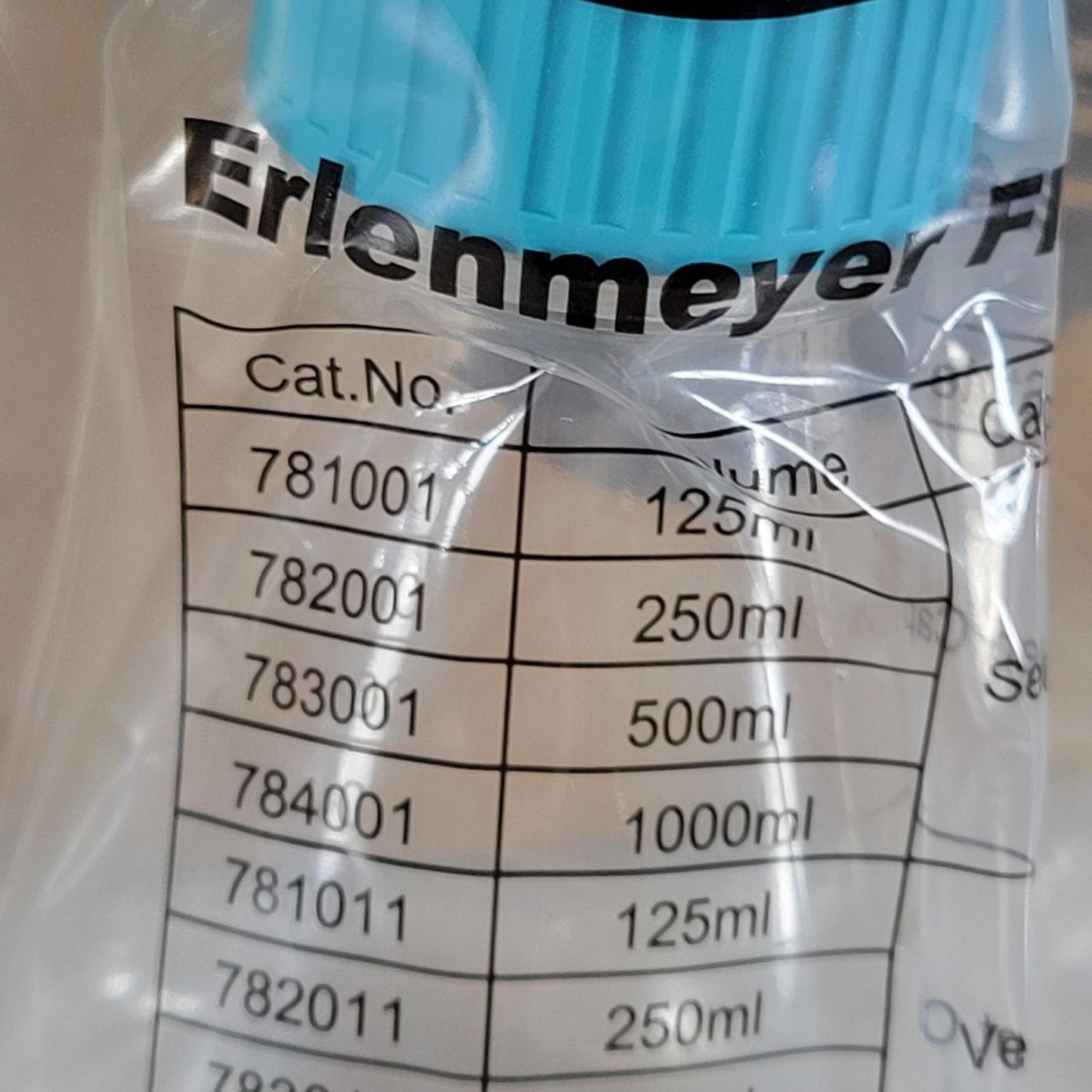 NEST 781001 Erlenmeyer Flask 125 mL PETG Vent Cap Flat Bottom, 16 ct