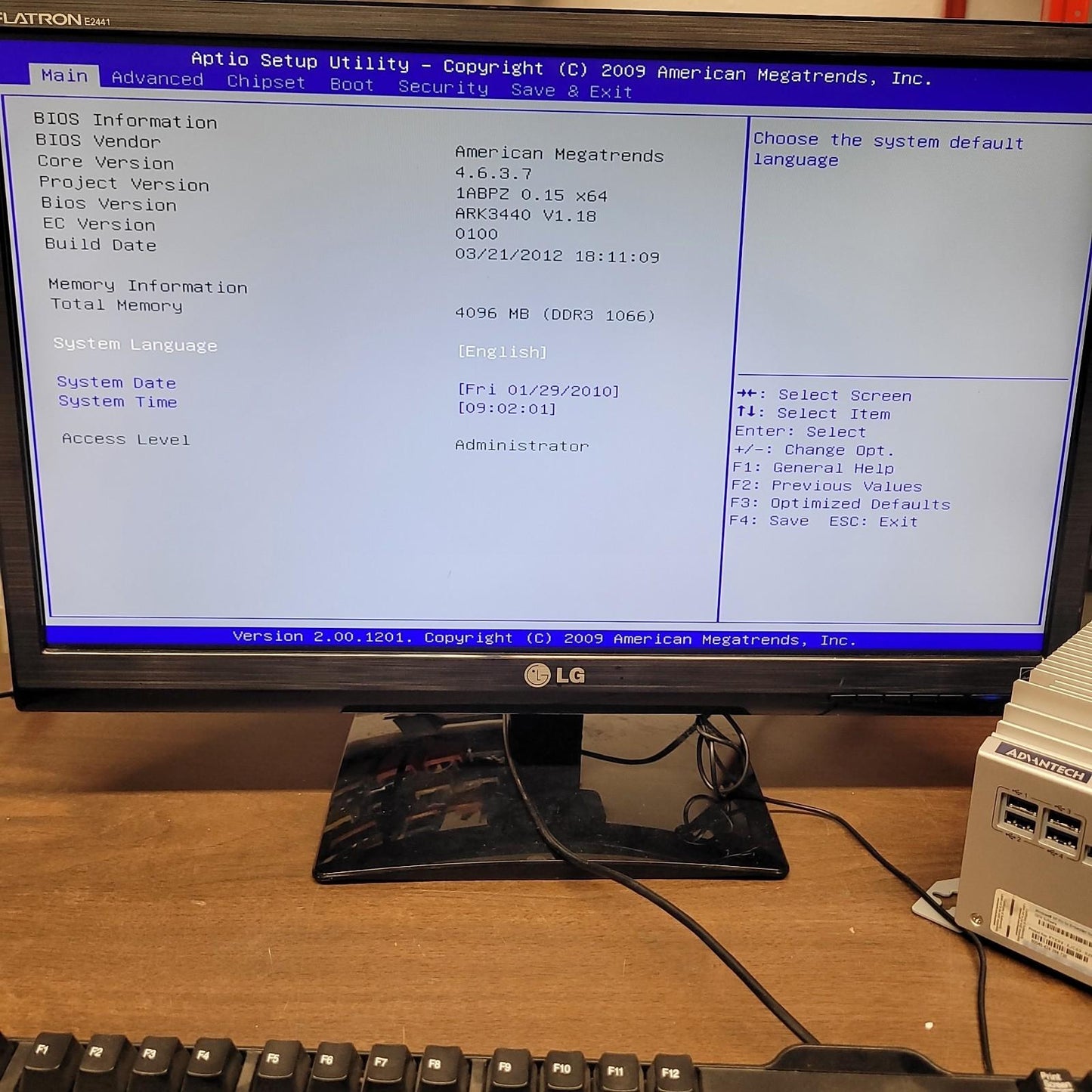 TESTED Advantech ARK-3440 Industrial Embedded Fanless Compact PC w/ Windows XP