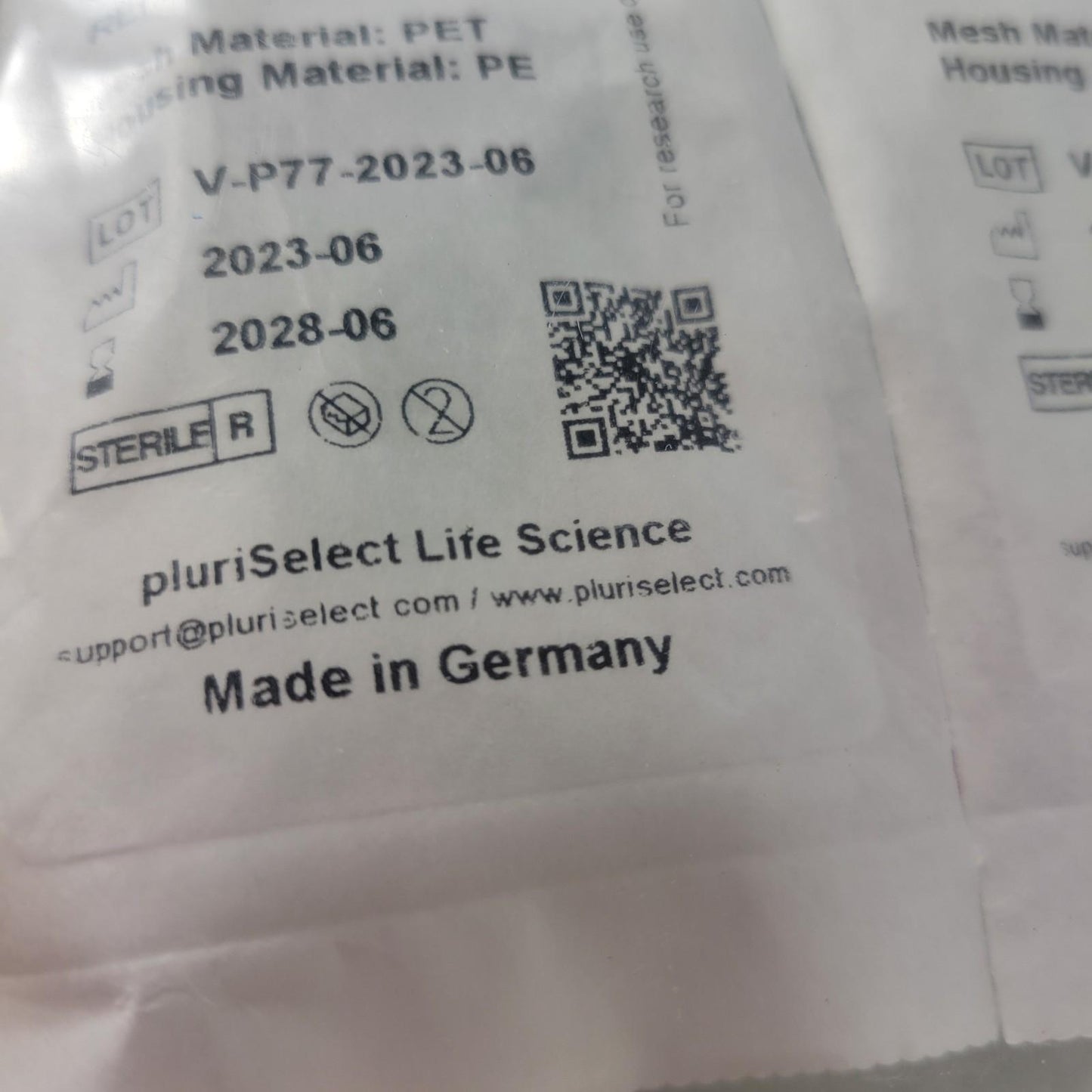 PluriSelect 43-50020-01 pluriStrainer 20 μm Cell Strainer 25Count Sieving Filter