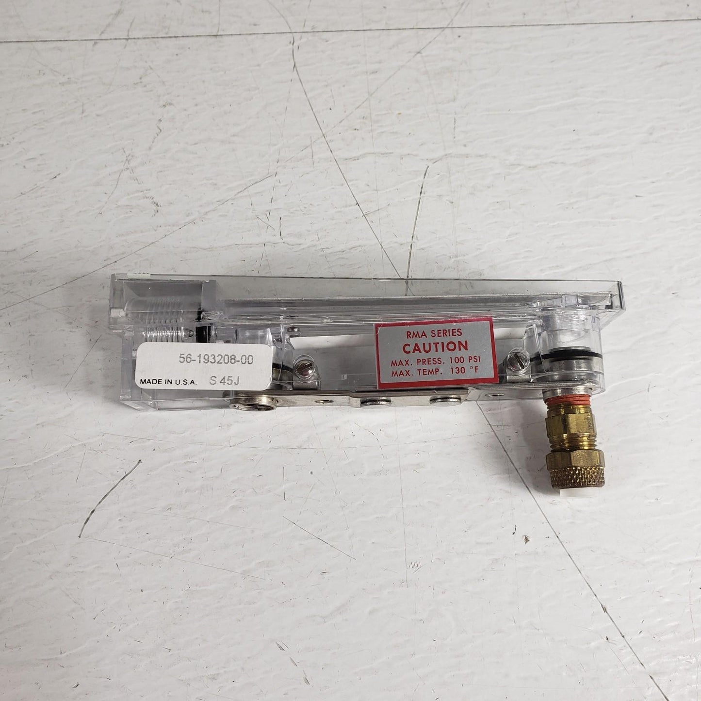 Dwyer Instruments 56-193208-00 cc/h LHe Flow Meter Max Press 100 PSI 130 Deg. F