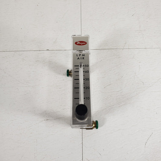Dwyer Instruments 56-167808-00 50 LPM AIR Flow Meter Max Pres 100 PSI 130 Deg. F