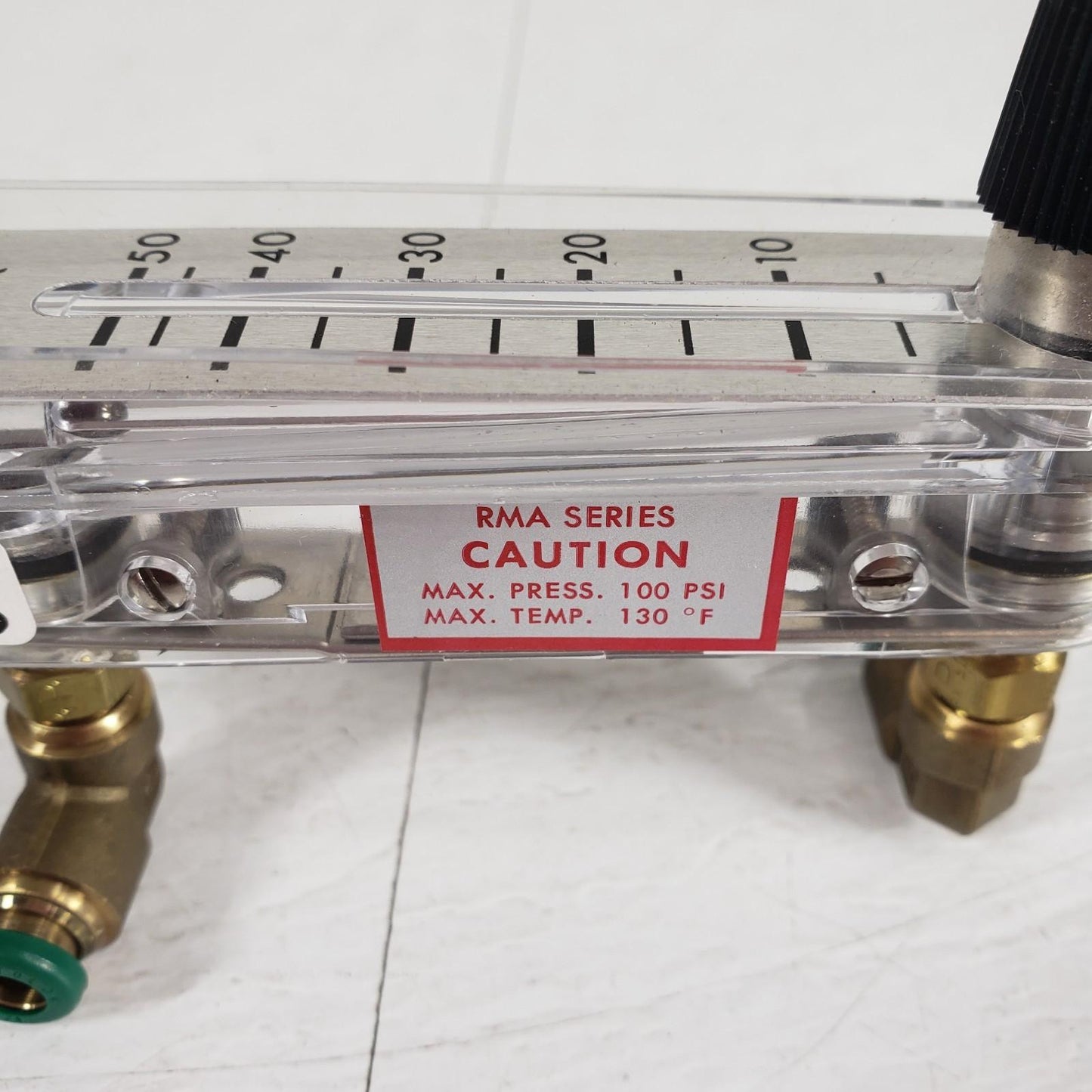 Dwyer Instruments 56-167808-00 50 LPM AIR Flow Meter Max Pres 100 PSI 130 Deg. F