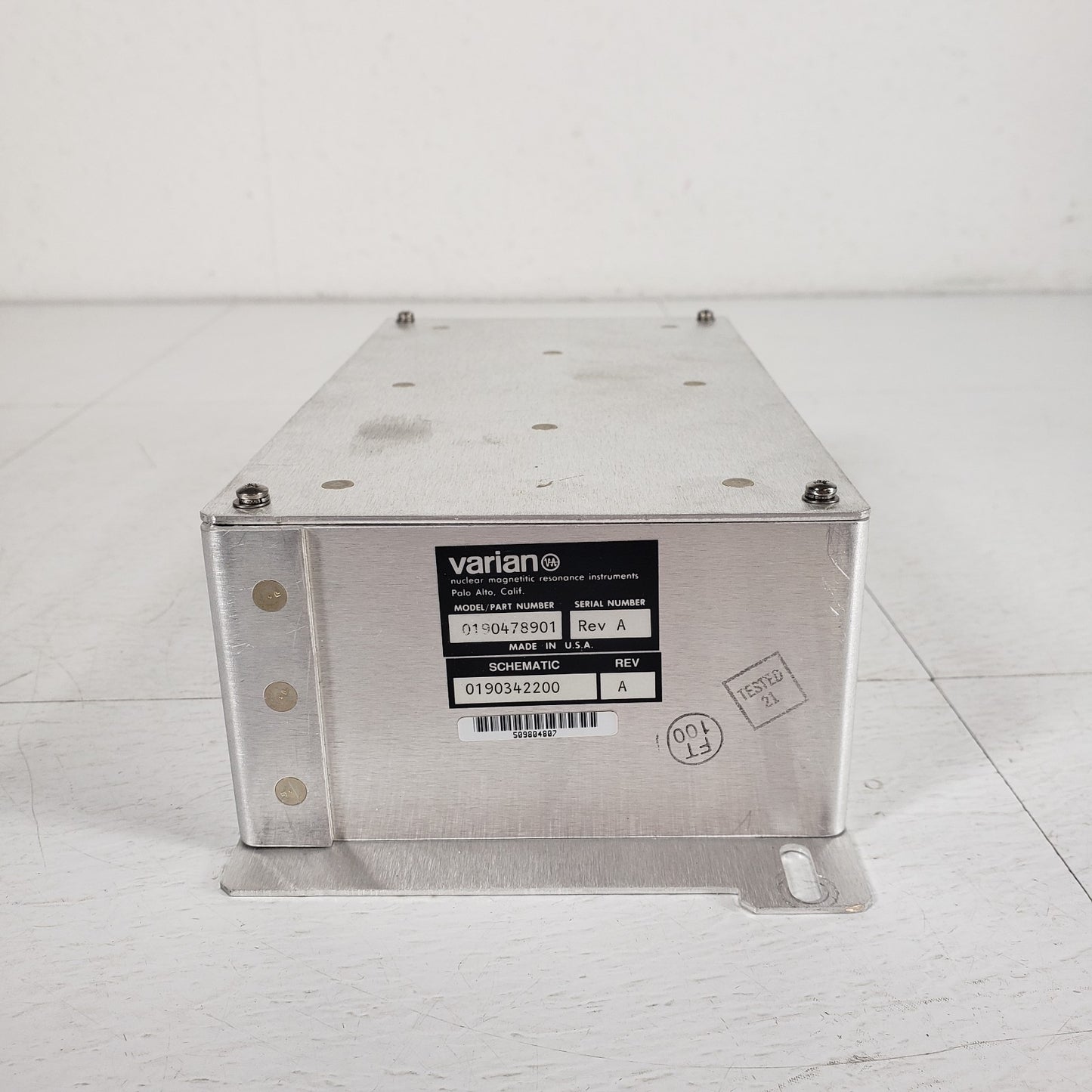 Varian Unity Inova NMR 0190478901-A RF Splitter Box, Schematic 0190342200 Rev A