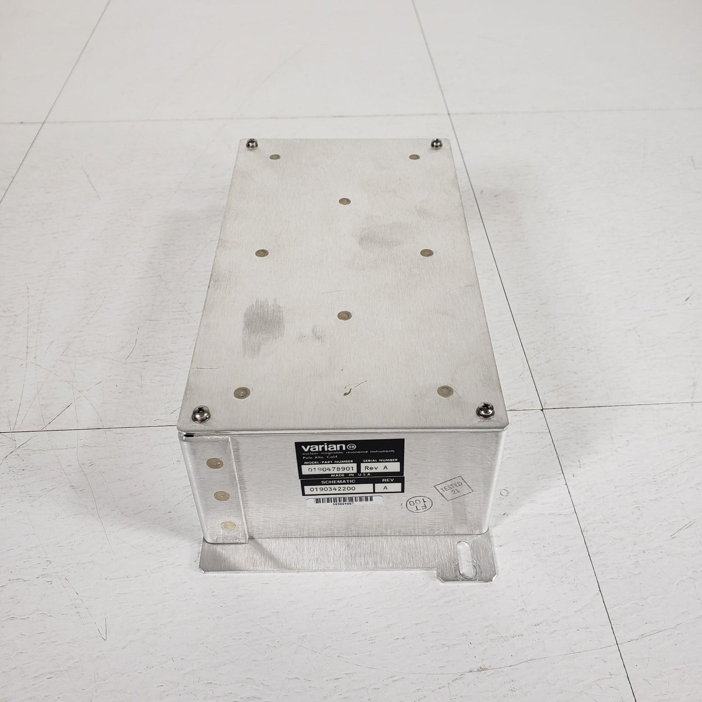Varian Unity Inova NMR 0190478901-A RF Splitter Box, Schematic 0190342200 Rev A