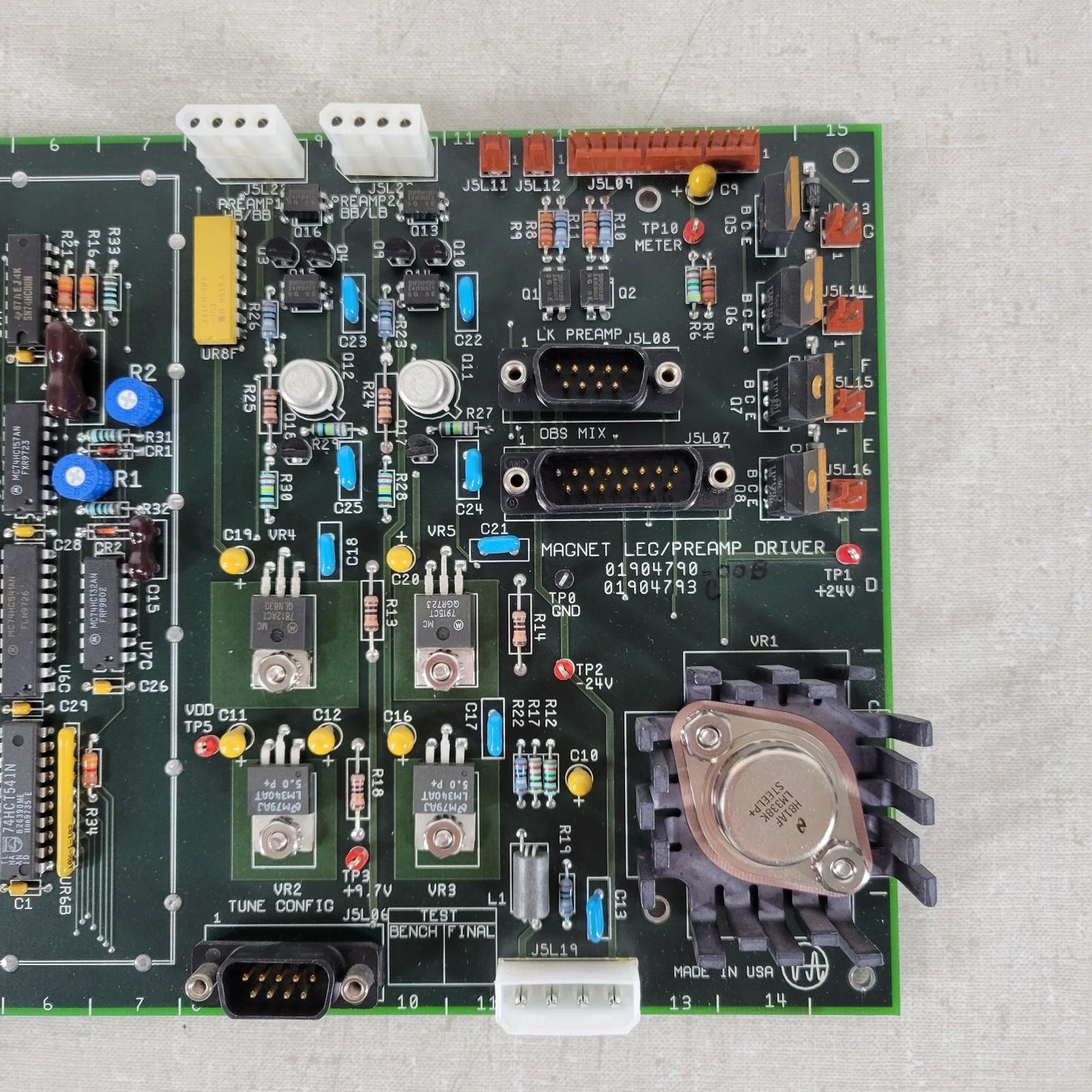 Varian 1904790 1904793 Magnet Leg PreAmp Driver Board Printed Circuit Board