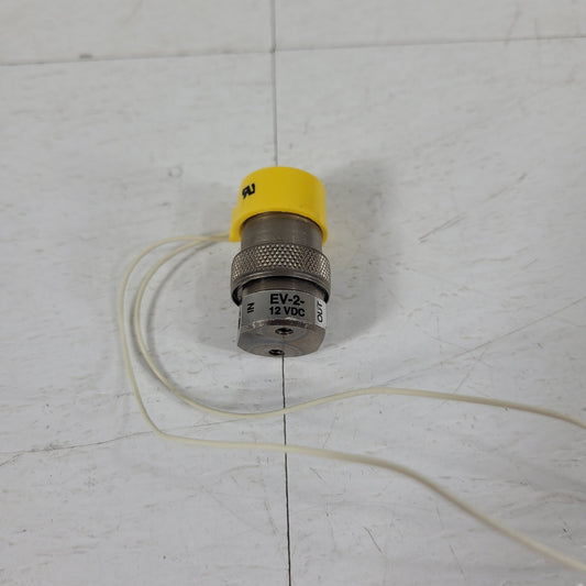 Clippard EV-2-12 Electric 2-Way Inline Valve 12VDC 100psig w/ Wire Leads