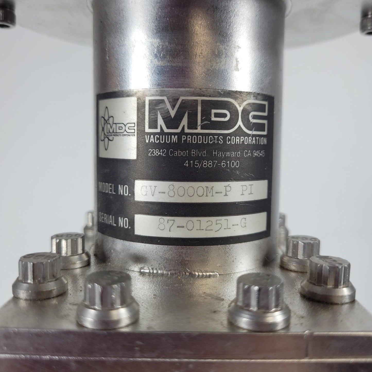 MDC GV-8000M-P PI Air Operated Gate Valve DN200CF 10" Conflat High Vacuum UHV