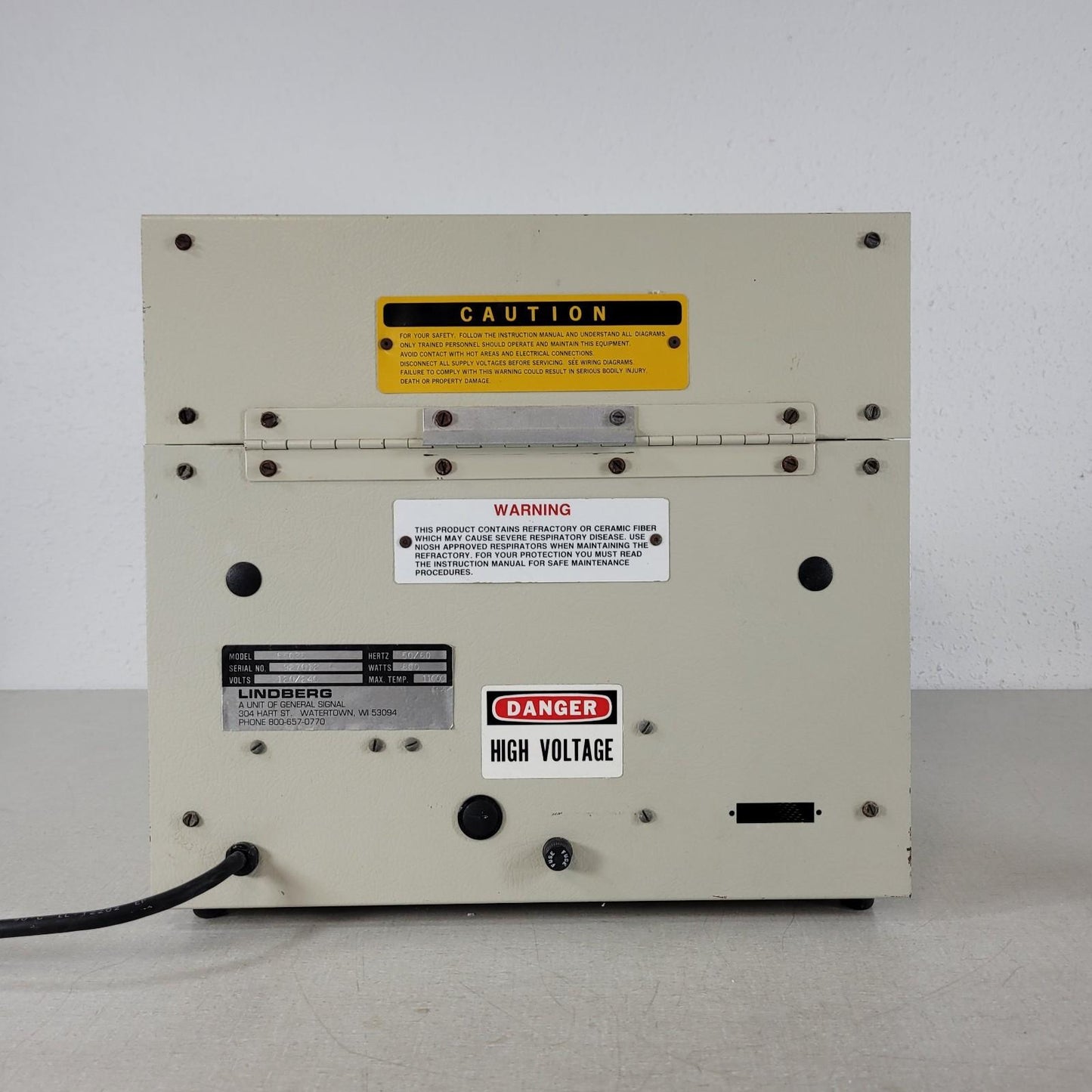 TESTED TO 1050°C Lindberg 55035 Ceramic Oven Tube Furnace 120/240 V 800 Watts