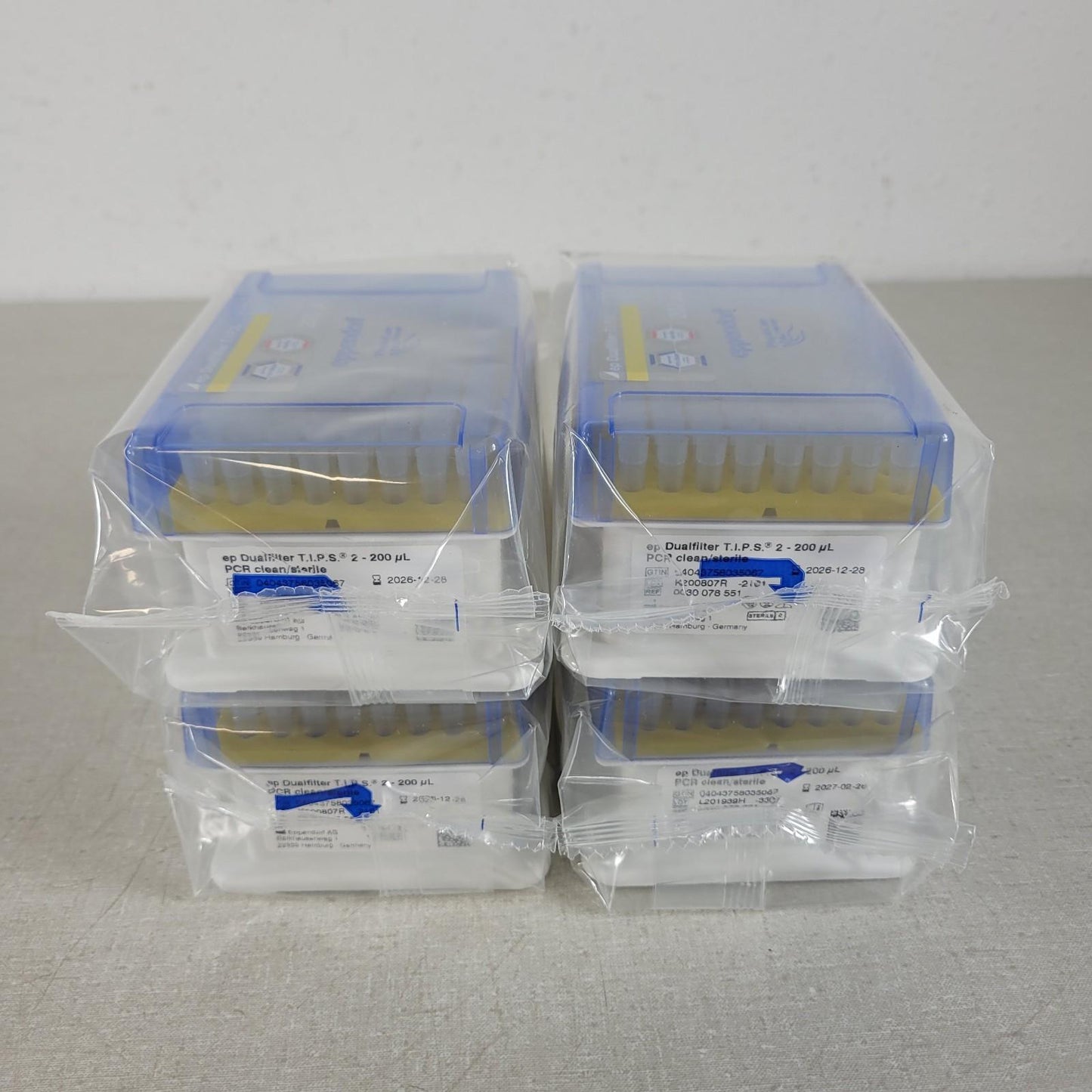 4x Racks Eppendorf 0030078551 ep Dualfilter T.I.P.S 200uL M PCR Exp 2026/12/28