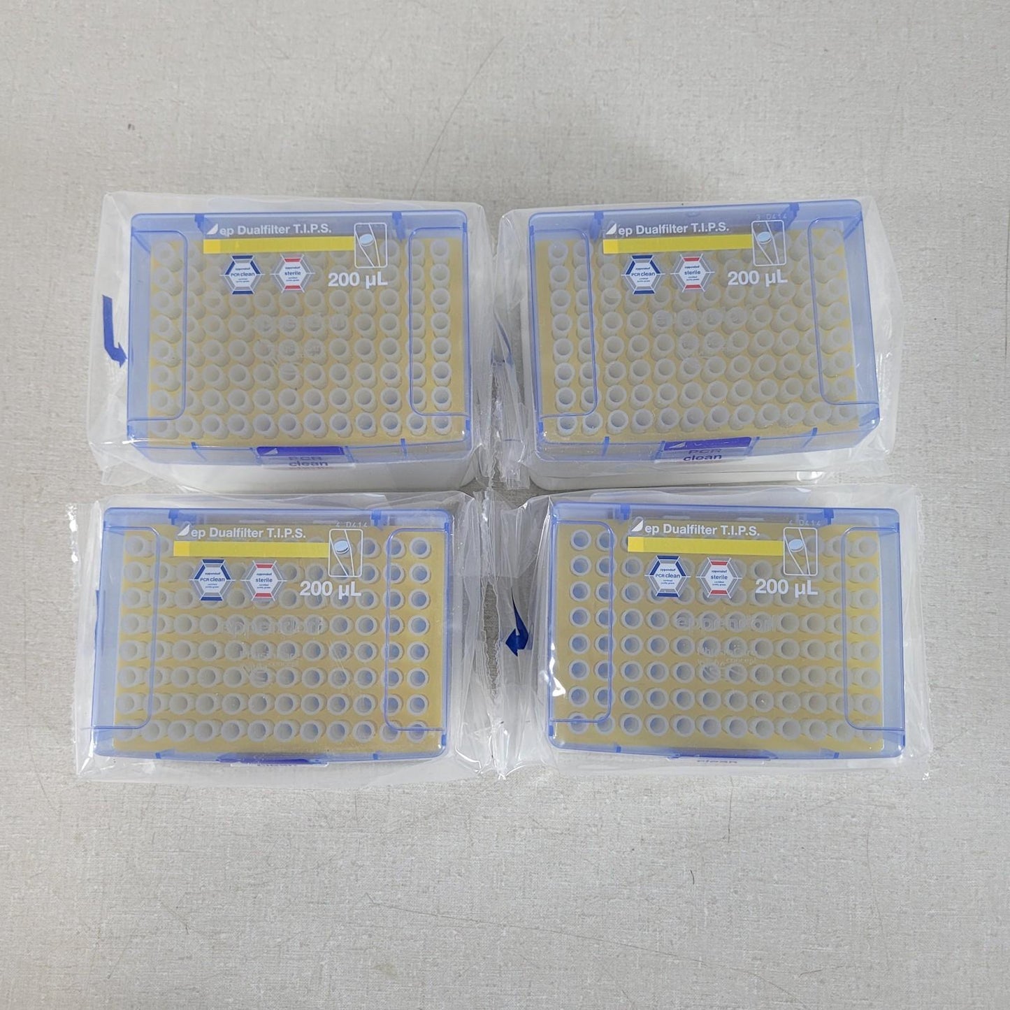 4x Racks Eppendorf 0030078551 ep Dualfilter T.I.P.S 200uL M PCR Exp 2026/12/28