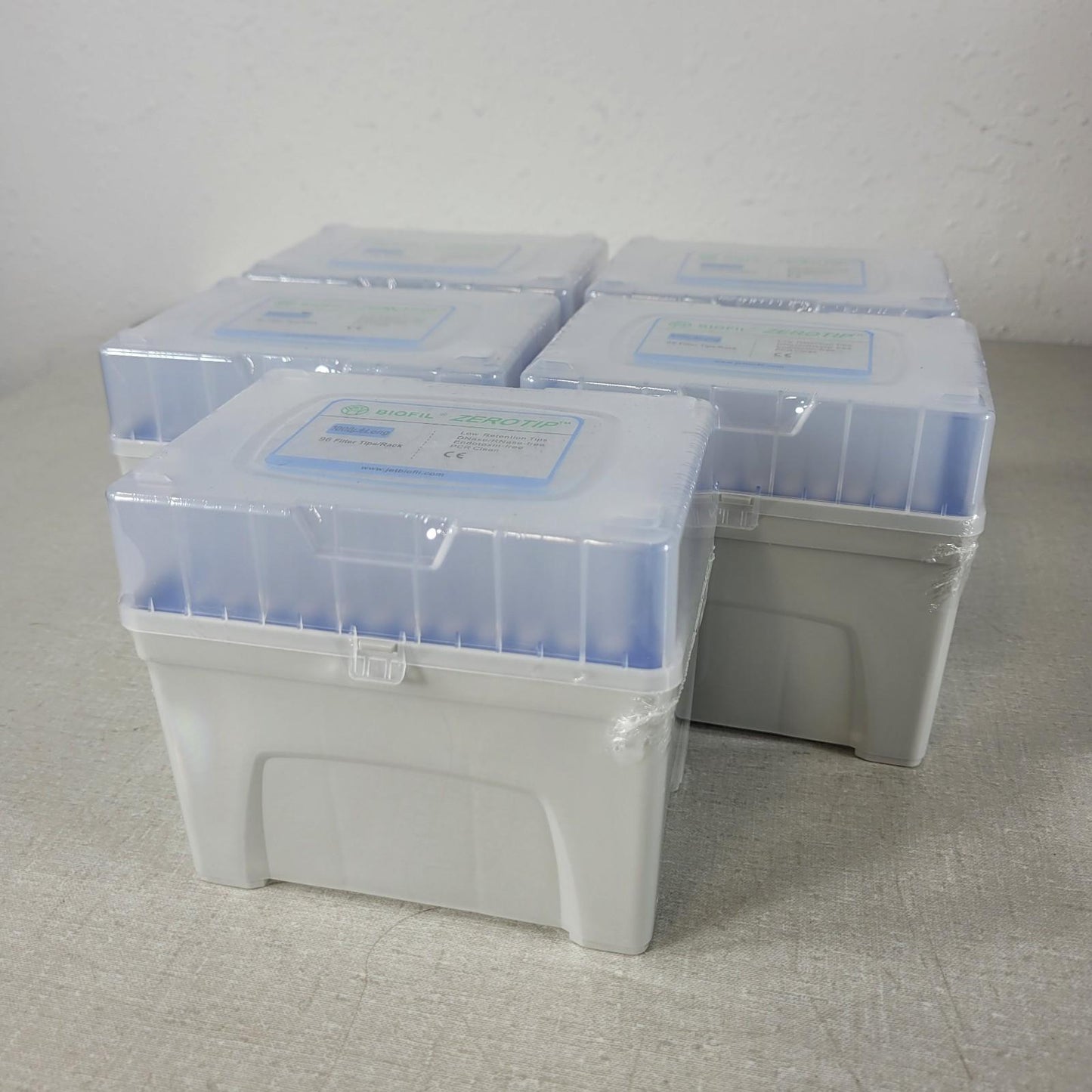 Biofil Zerotip PMT371000 1000uL Long 96 Filter Tips/Rack 5 Racks PCR Clean