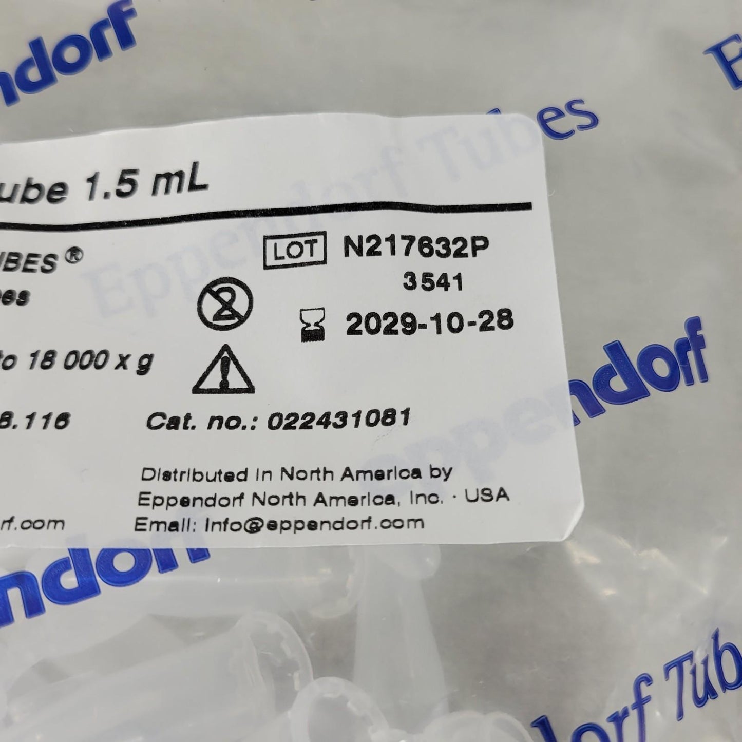 Eppendorf 022431081 Protein LoBind Centrifuge Processing Tube 1.5 mL 50 pcs