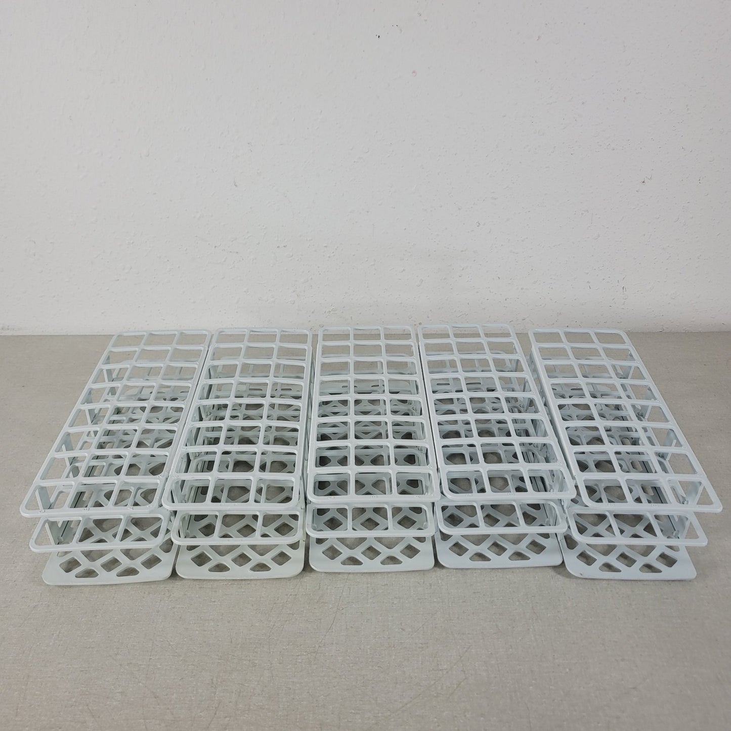 Lot of 5 Kartell 568 24-Place Test Tube Rack Tube Holder 3x8 30mm Holes
