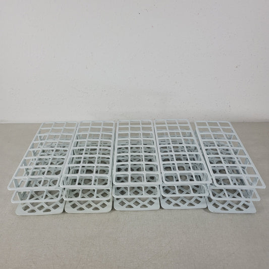 Lot of 5 Kartell 568 24-Place Test Tube Rack Tube Holder 3x8 30mm Holes