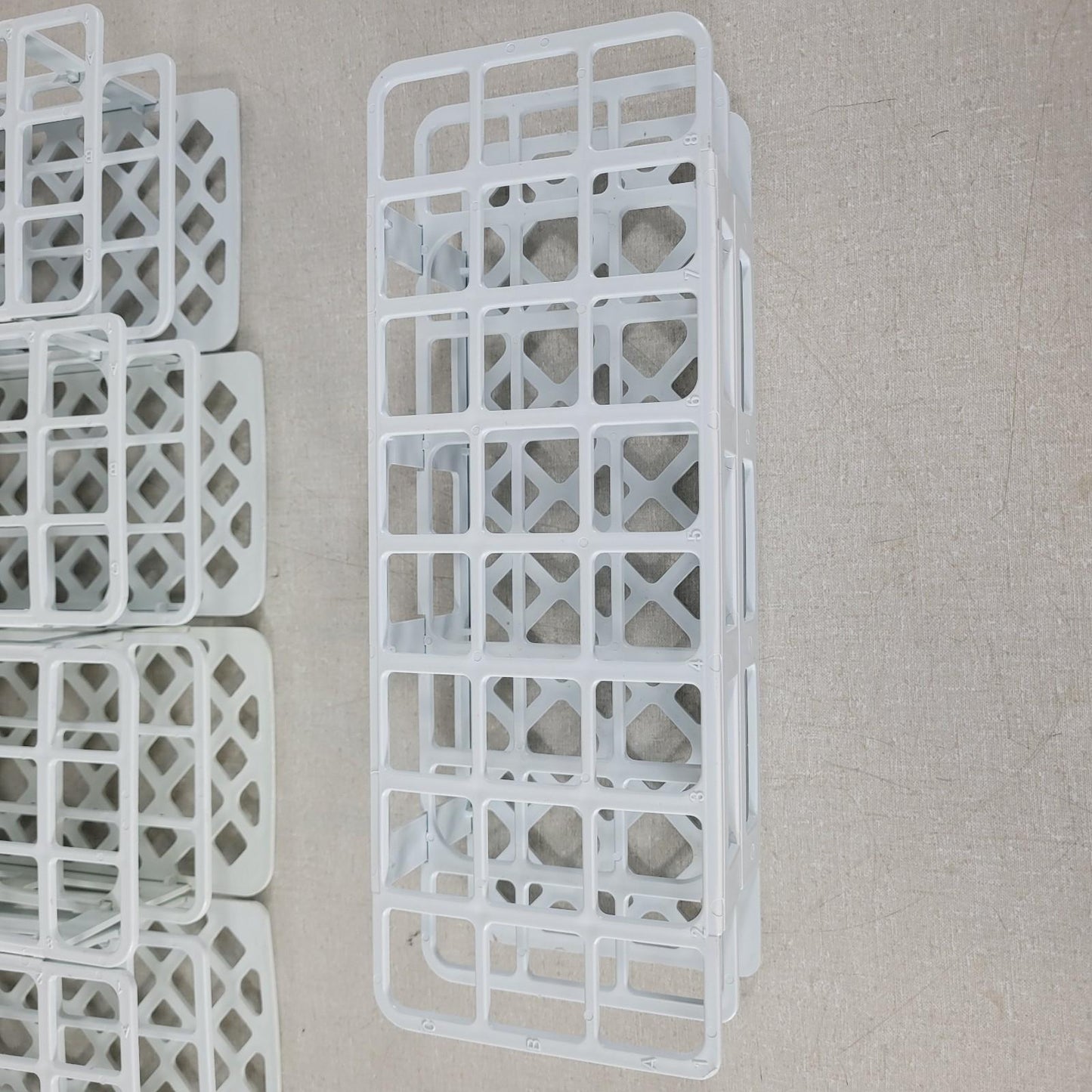 Lot of 5 Kartell 568 24-Place Test Tube Rack Tube Holder 3x8 30mm Holes