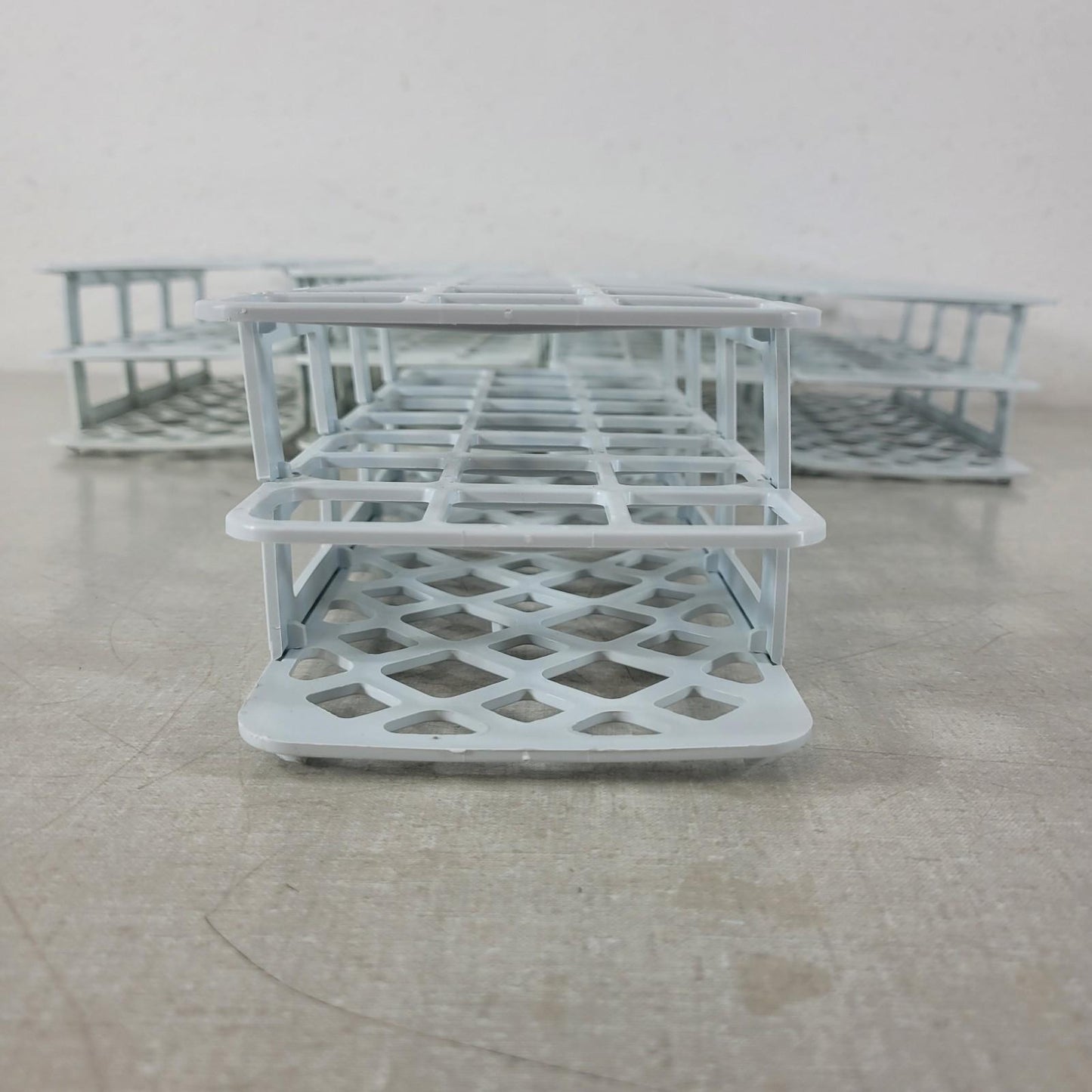 Lot of 5 Kartell 568 24-Place Test Tube Rack Tube Holder 3x8 30mm Holes