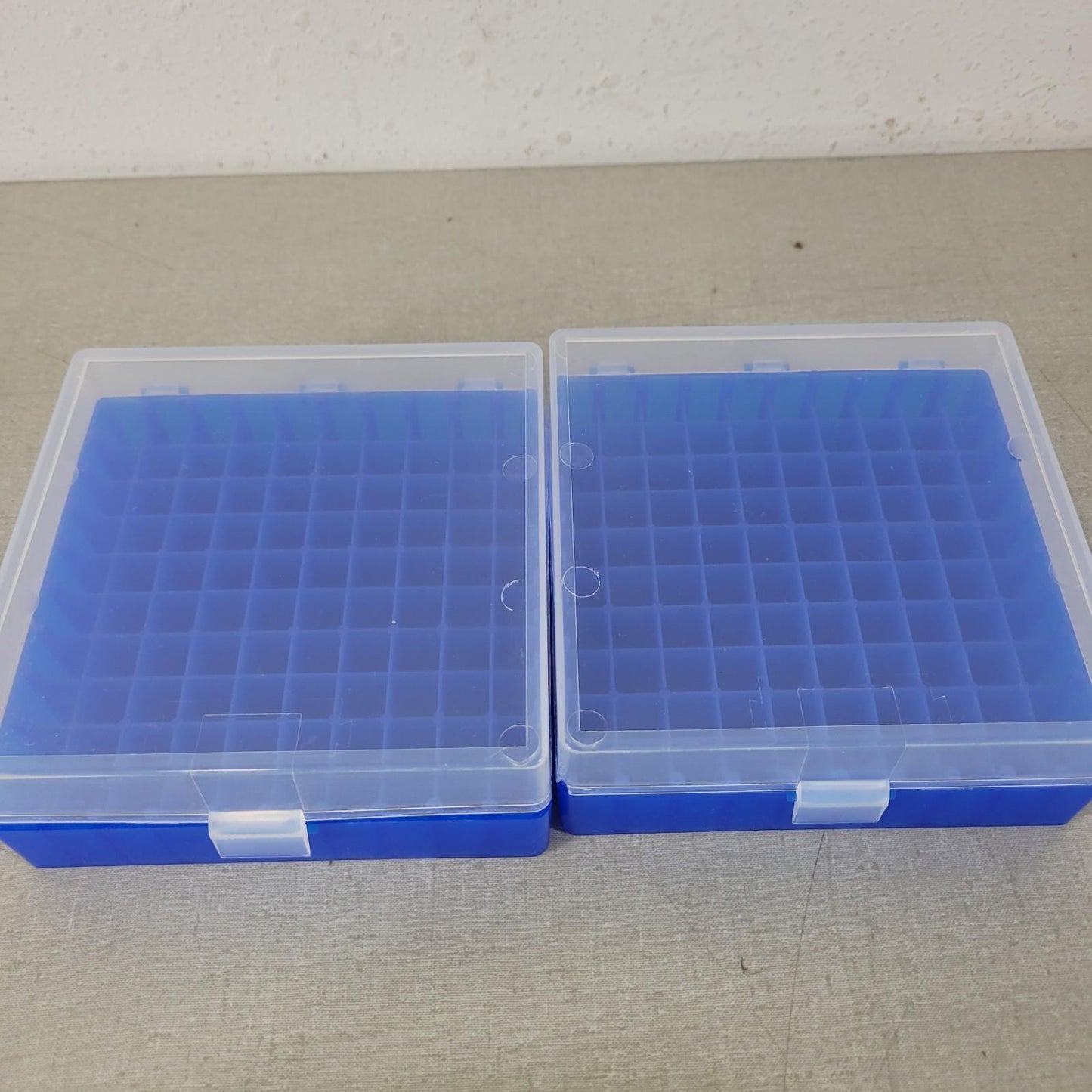 Lot Of 6 100-Well Square Test Tube Rack 10 mm Yellow Green Blue Cover