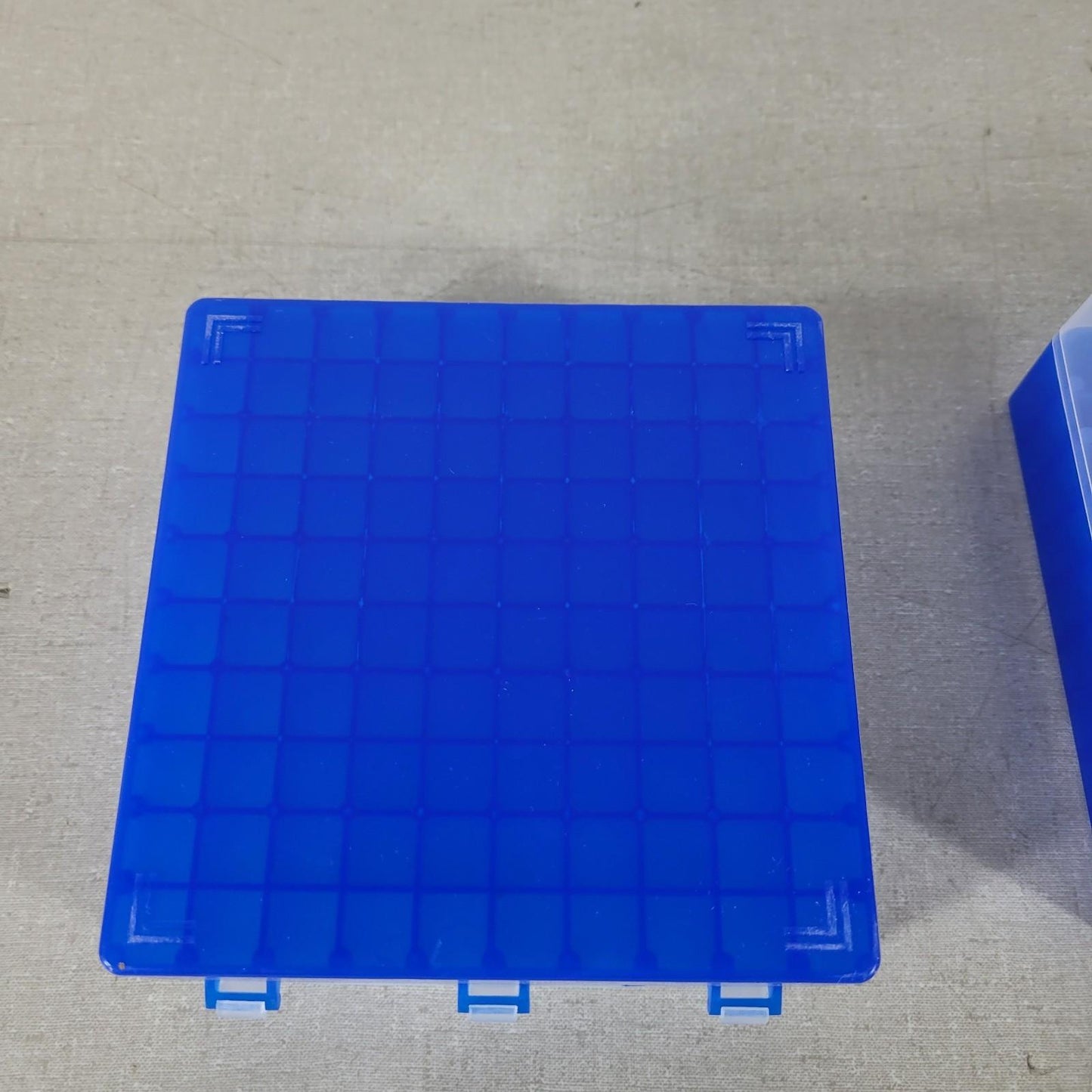 Lot Of 6 100-Well Square Test Tube Rack 10 mm Yellow Green Blue Cover