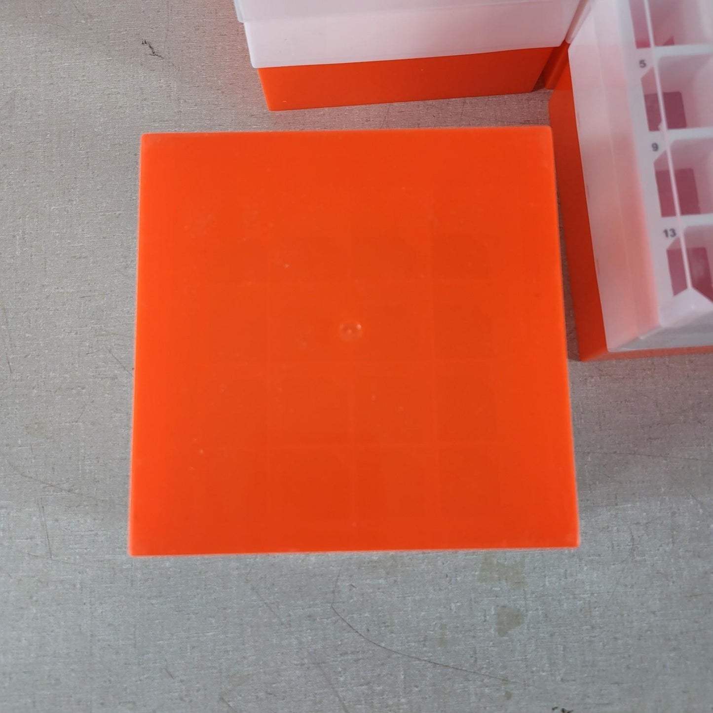 Lot Of 6 Cole-Parmer Polypropylene Freezer Box 16 x 50mL Orange Centrifuge Tubes