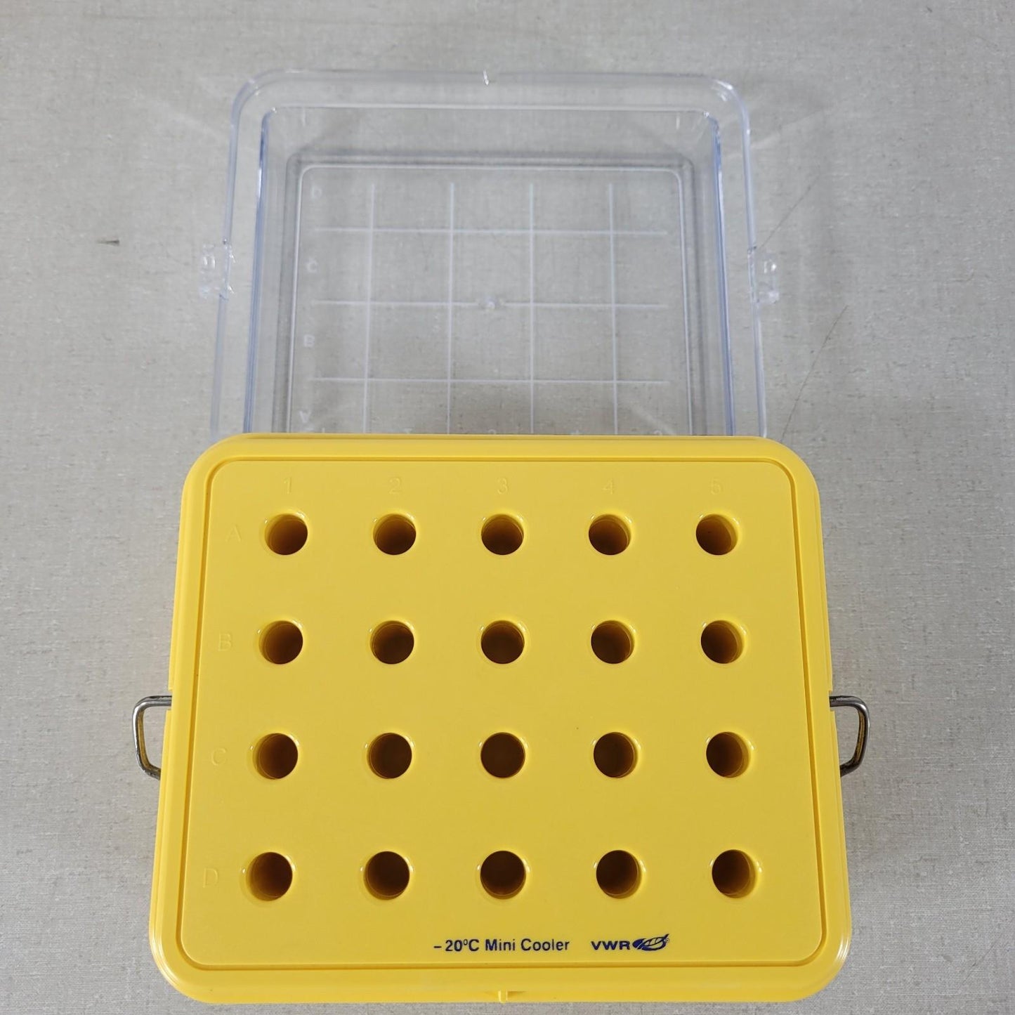 VWR Globe 454025 Cryocool Mini Cooler 20-Place 4x5 -20°C 1.5 mL Tubes Yellow