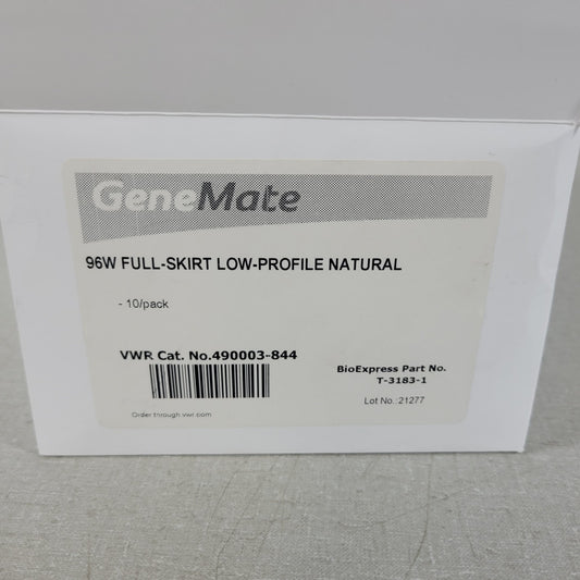 VWR 490003-844 Gene Mate 96 Well Full Skirted Low Profile 0.1 ml Natural 8 Pack