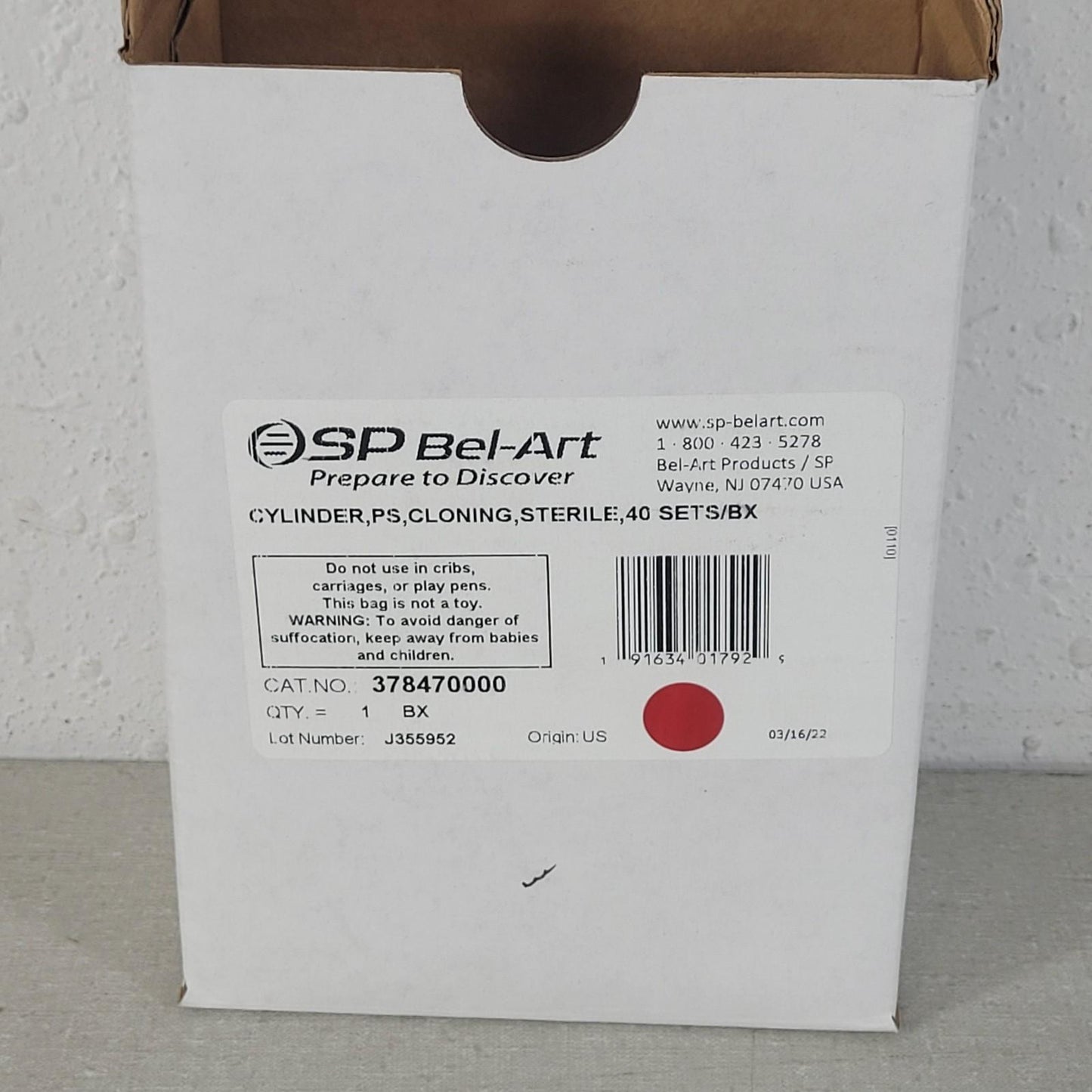 Sp Bel-Art 378470000 Cloning Cylinders Plastic Isolation Propagation 60 Total
