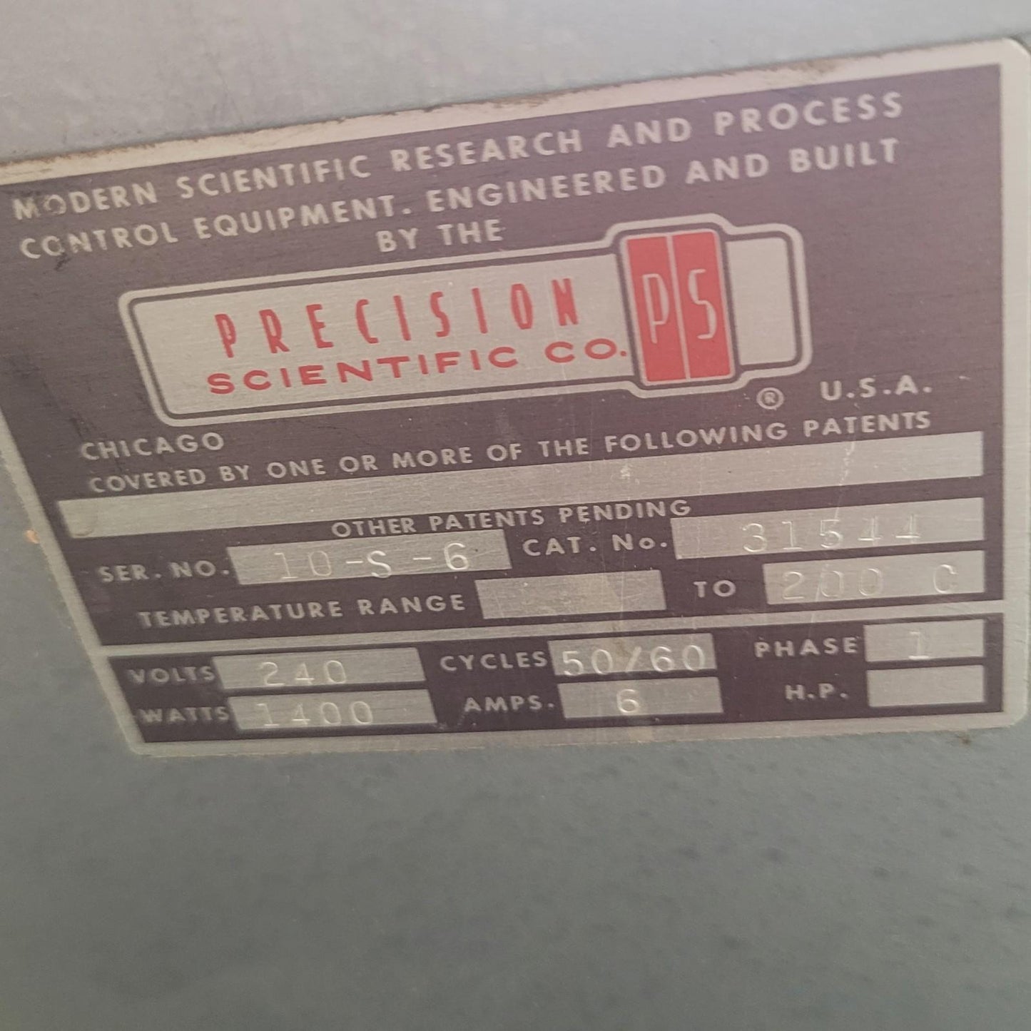 TESTED Precision Thelco 28 31544 Laboratory Oven Incubator Convection 200°C 240V