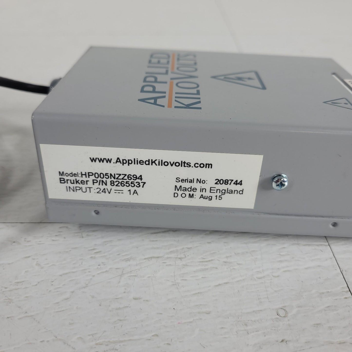 Applied Kilovolts HP005NZZ694 High Voltage Power Supply Unipolar Negative 5 kV