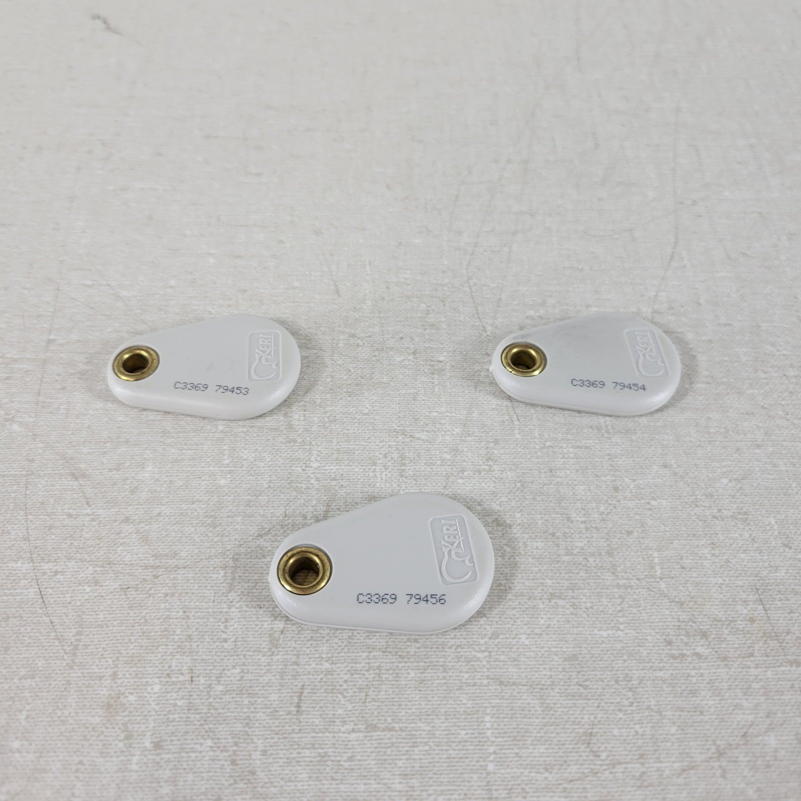 *Lot of 3* Keri Systems PKT-10 (C5) Proximity Key-tag Fob Keyless Acce ...