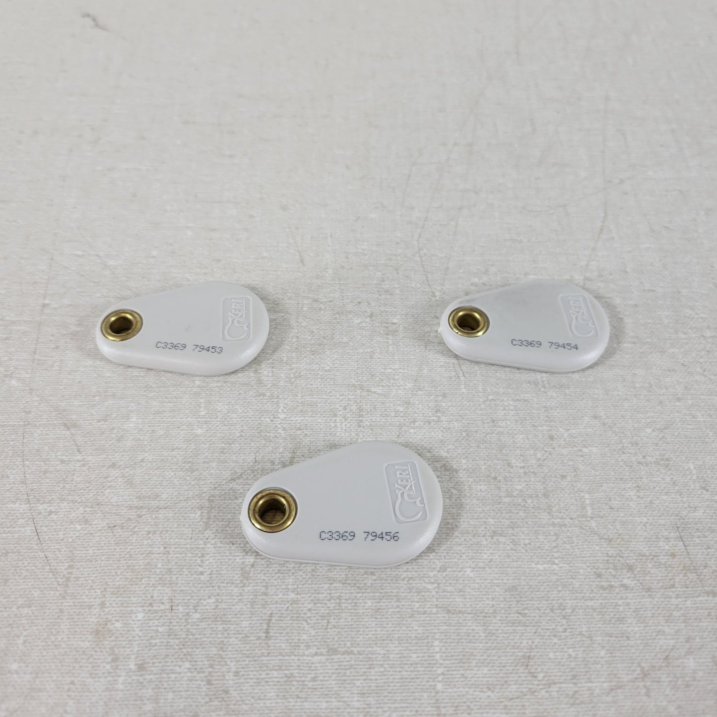 *Lot of 3* Keri Systems PKT-10 (C5) Proximity Key-tag Fob Keyless Access C