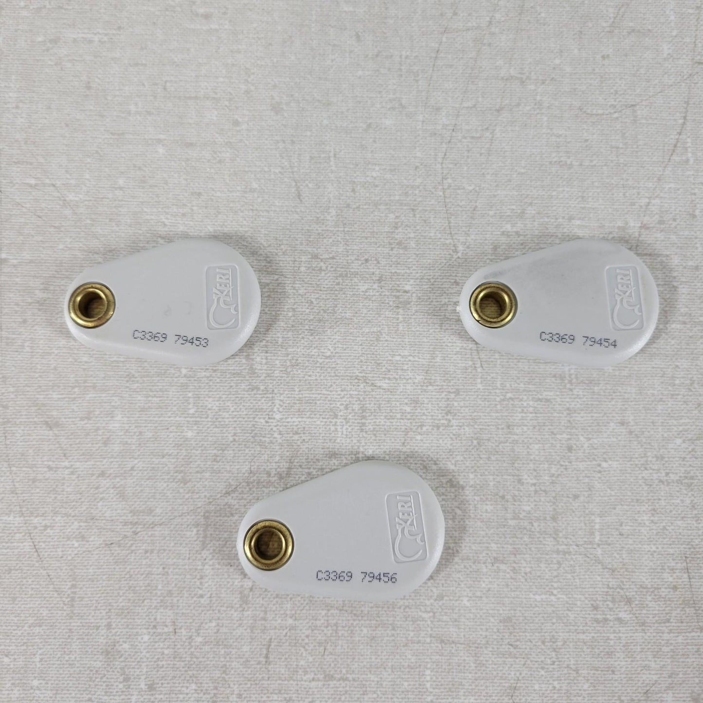 *Lot of 3* Keri Systems PKT-10 (C5) Proximity Key-tag Fob Keyless Access C