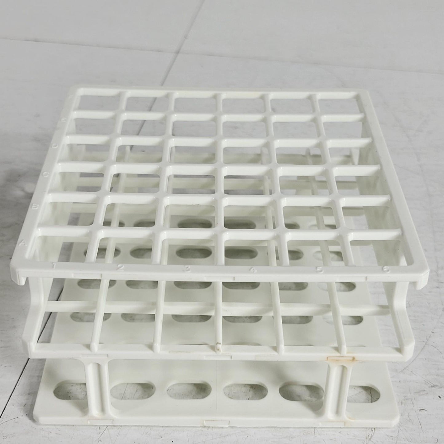 Lot of 3 VWR 89215-722 Test Tube Rack 36-Place Well White Nylon 13 MM