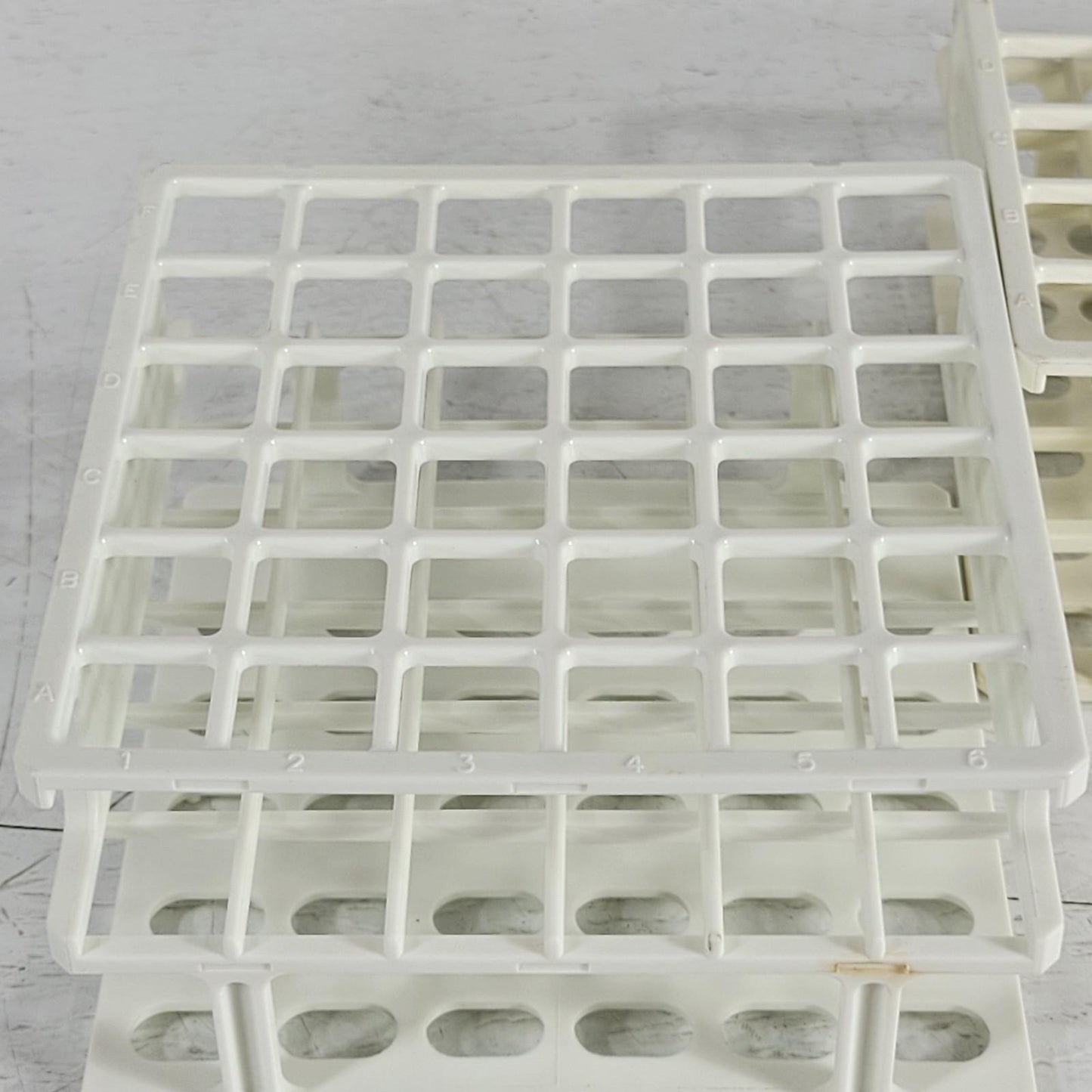 Lot of 3 VWR 89215-722 Test Tube Rack 36-Place Well White Nylon 13 MM