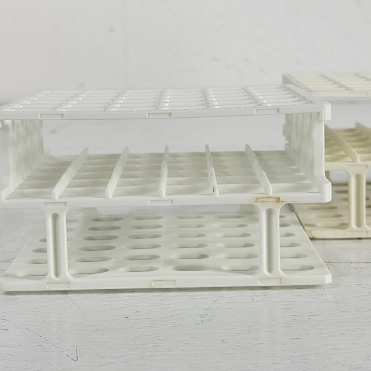 Lot of 3 VWR 89215-722 Test Tube Rack 36-Place Well White Nylon 13 MM