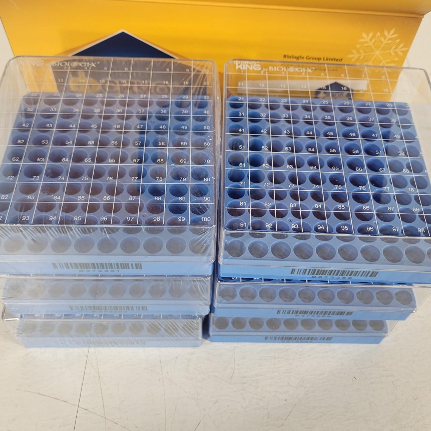 Biologix 98-0213 CryoKING Cryogenic Storage Box Polycarbonate 2 Inch 10x10 Blue