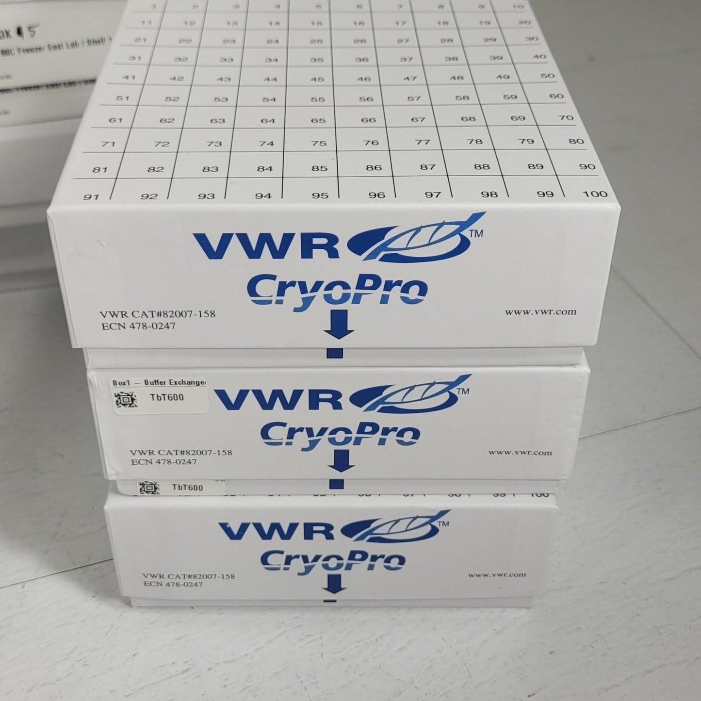 Lot Of 60 VWR 82007-158 Freezer Boxes Variety 10x10 Cardboard Drain Slots