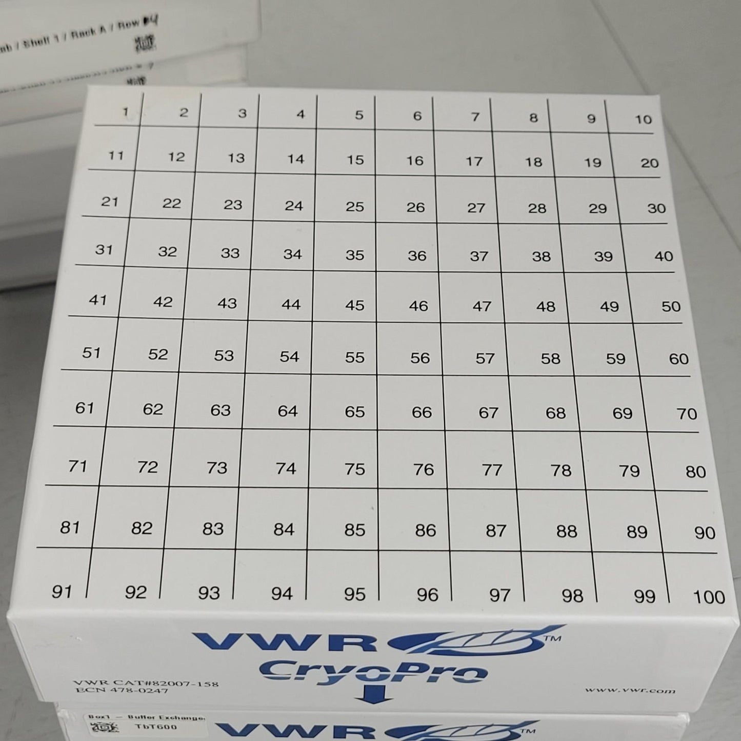 Lot Of 60 VWR 82007-158 Freezer Boxes Variety 10x10 Cardboard Drain Slots