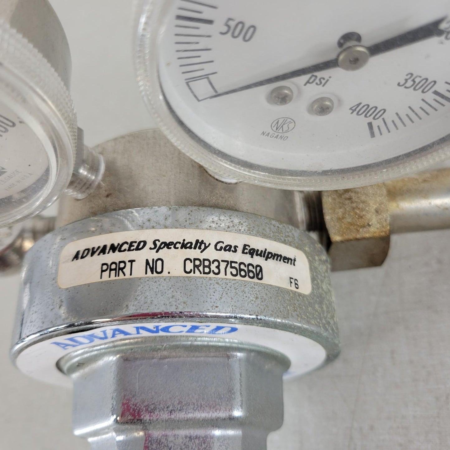 Advanced Specialty Gas Equipment CRB375660 ASGE Regulator 0-100 & 100-4000 PSI
