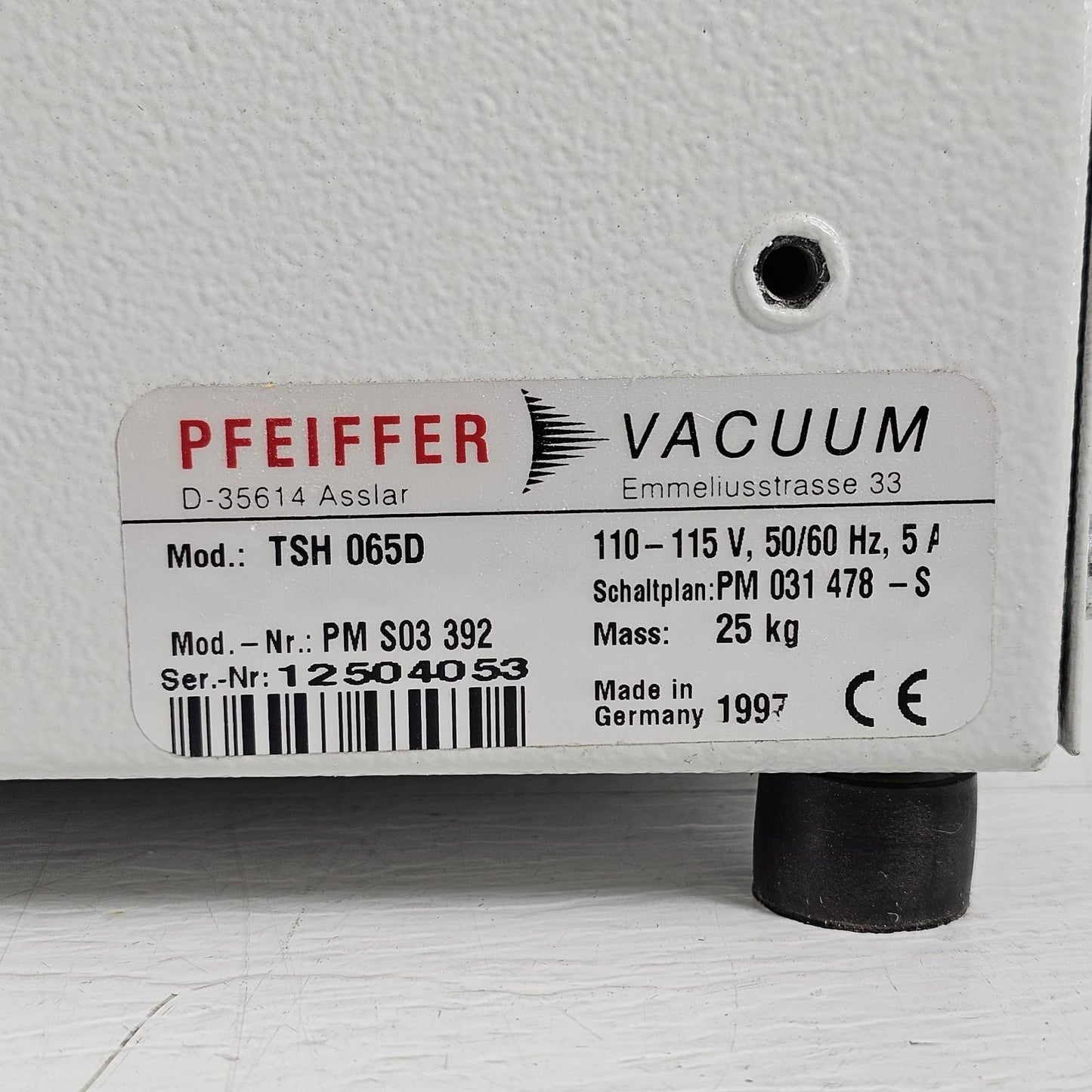 *Tested To 1E-6 Torr* Pfeiffer TSH 065D Turbomolecular Turbo Pumping Station