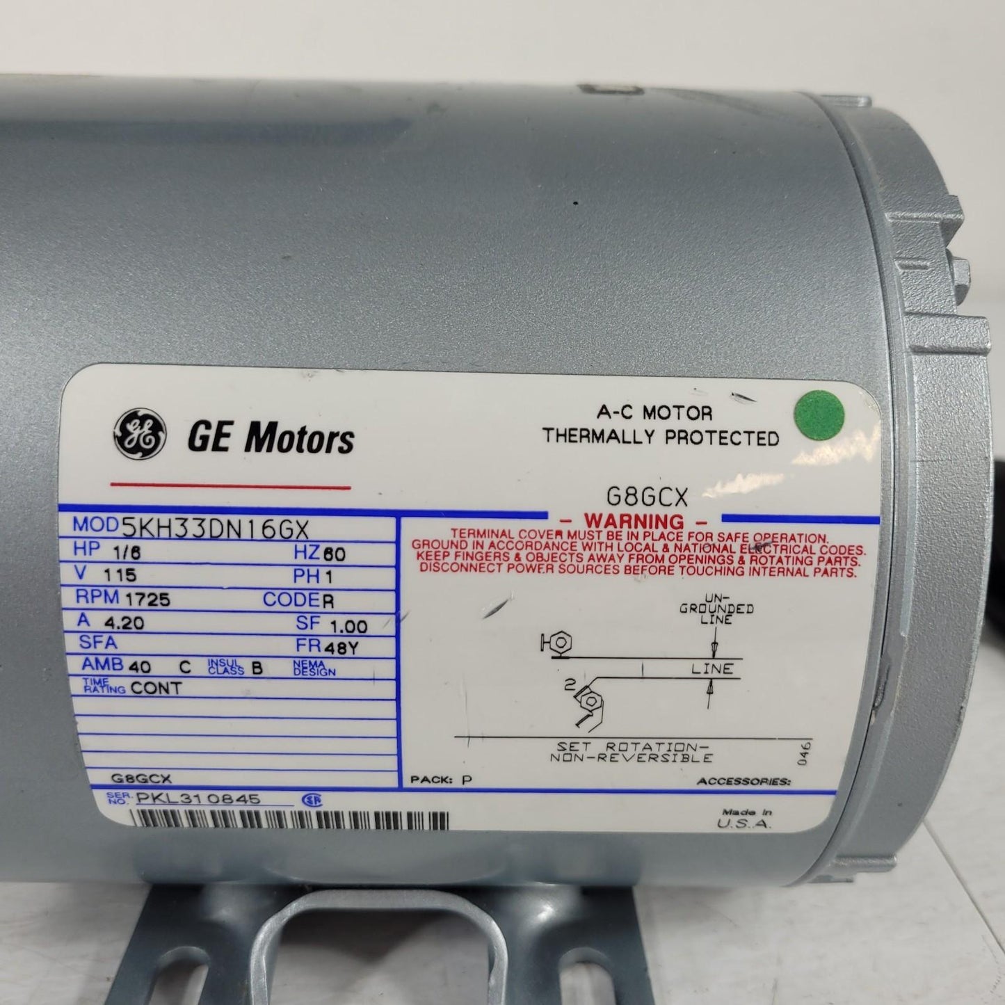 TESTED PULLS STRONG Gast G8GCX Air Vacuum Compressor Pump 1/6HP Collection Cups