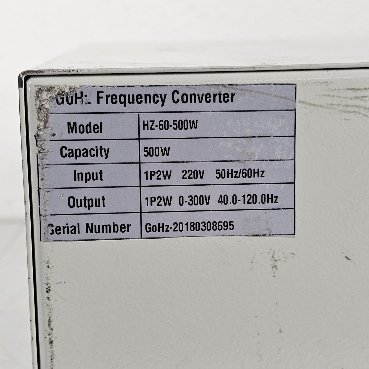 *Tested* GoHz AC POWER SOURCE HZ-60-500W 220V 1P2W Input 0-300V 0-400Hz Output