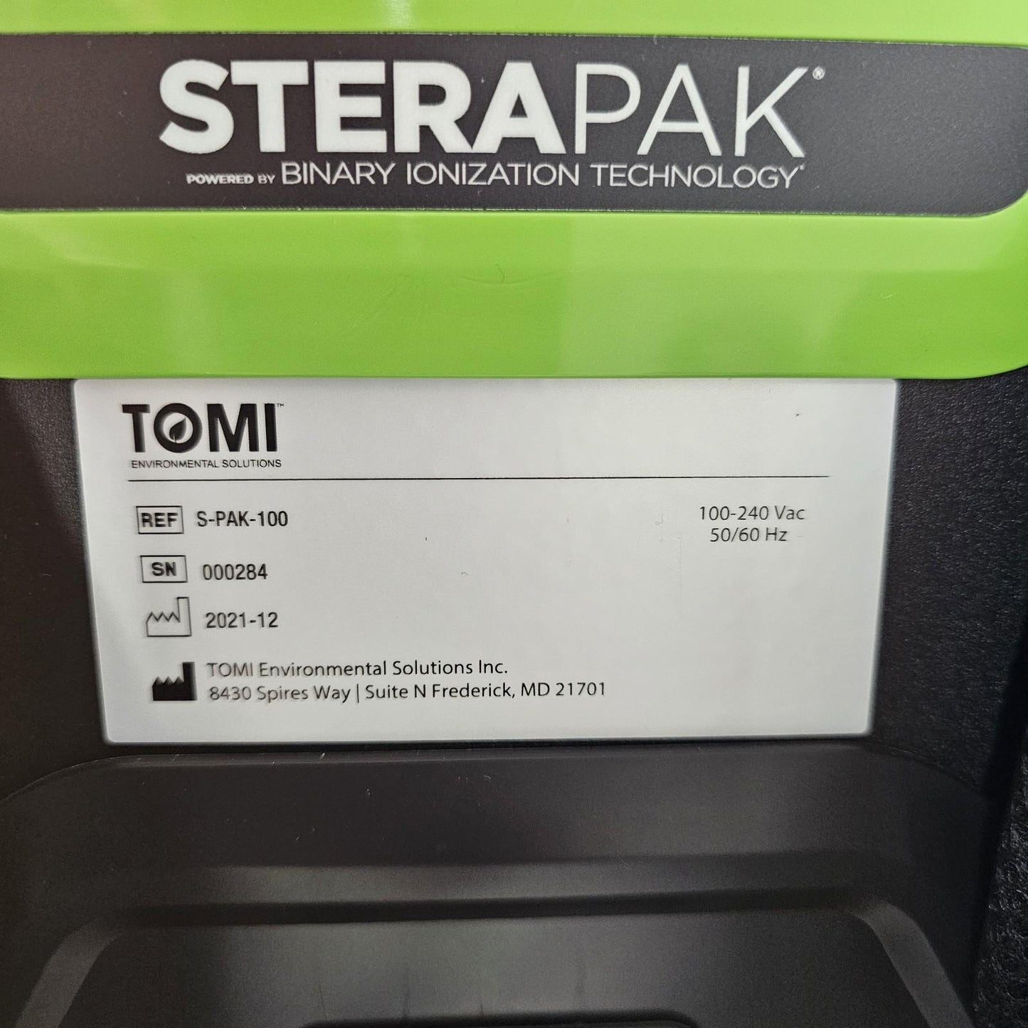 *TESTED* TOMI SteraMist SteraPak S-PAK-100 Mobile Disinfectant Sprayer Decontam
