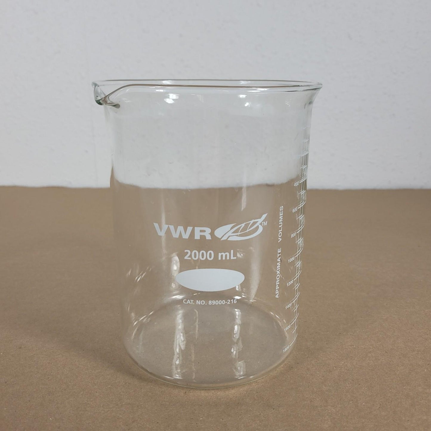 VWR 89000-216 Griffin Low Form Beaker 2000ml Borosilicate Glass Beaded Top
