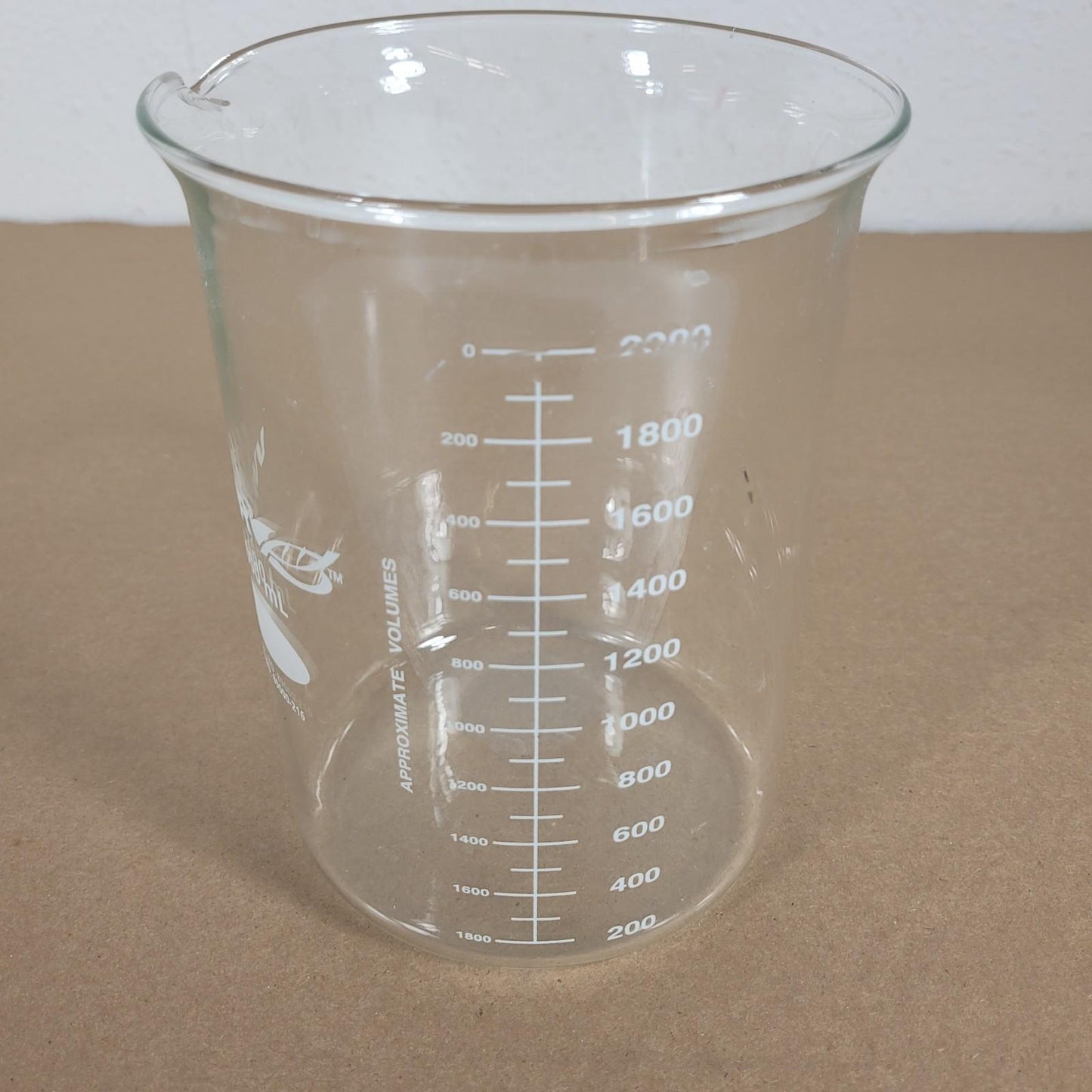 VWR 89000-216 Griffin Low Form Beaker 2000ml Borosilicate Glass Beaded Top