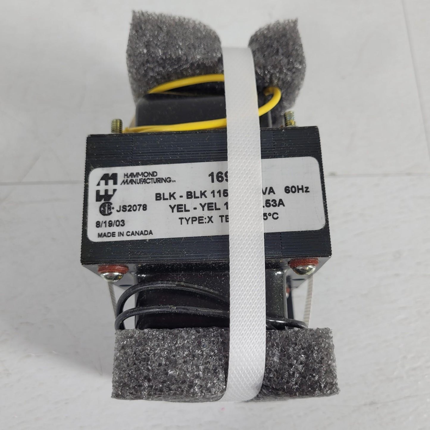 Hammond Manufacturing 169VS Isolation Transformer Hard-Wired 115V 175VA 60Hz
