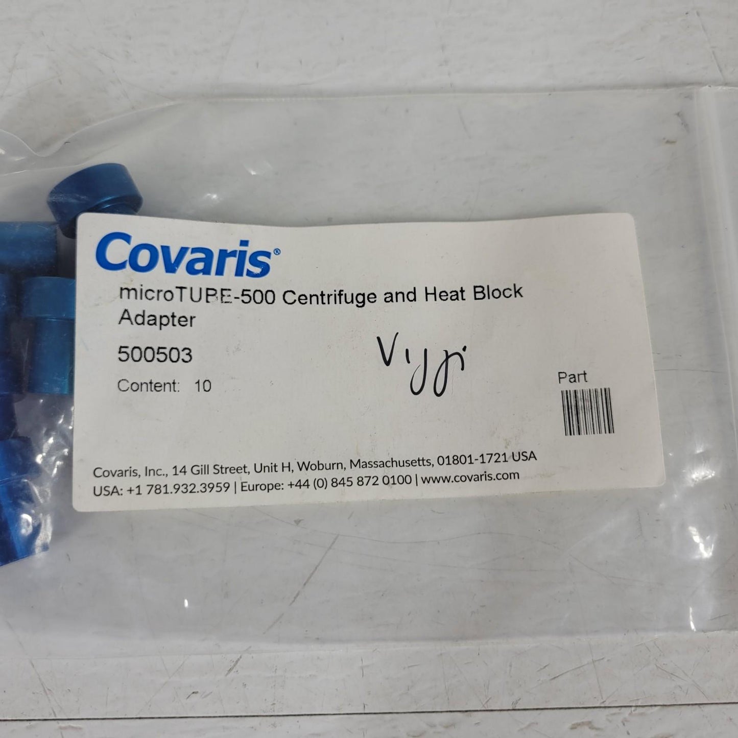 *Lot of 6* Covaris 500503 microTUBE-500 Centrifuge and Heat Block Adapter