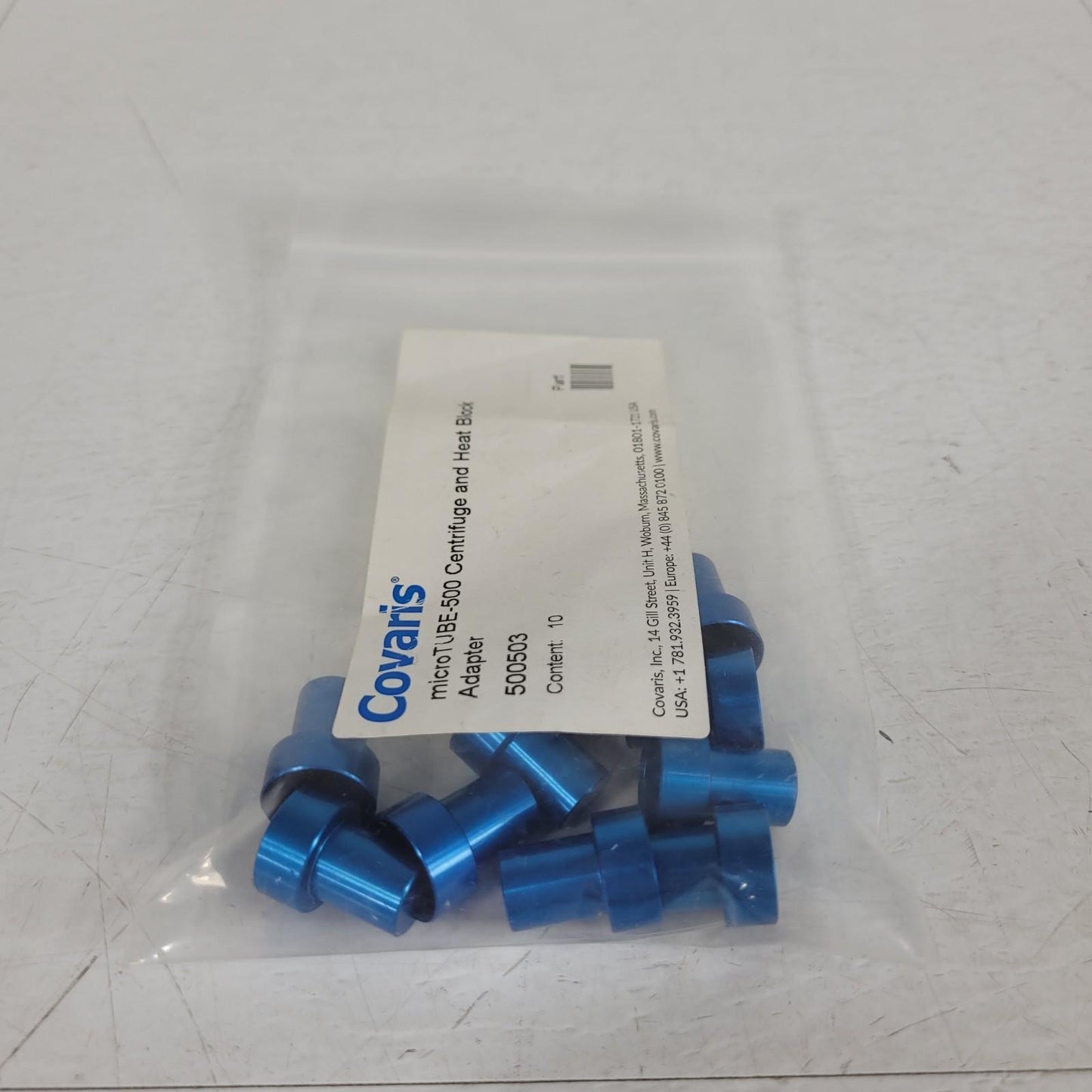 *Lot of 10* Covaris 500503 microTUBE-500 Centrifuge and Heat Block Adapter