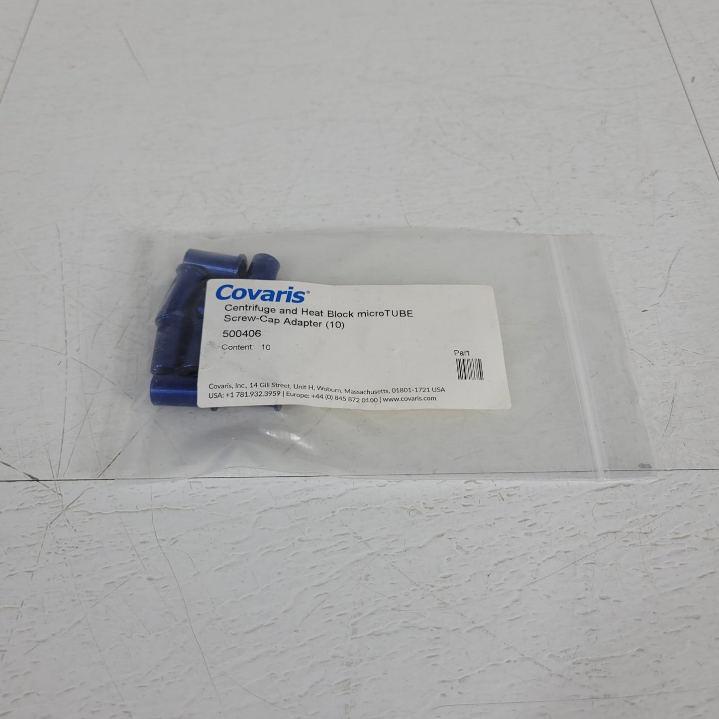 *Lot of 9* Covaris 500406 Centrifuge and Heat Block microTUBE Screw-Cap Adapter