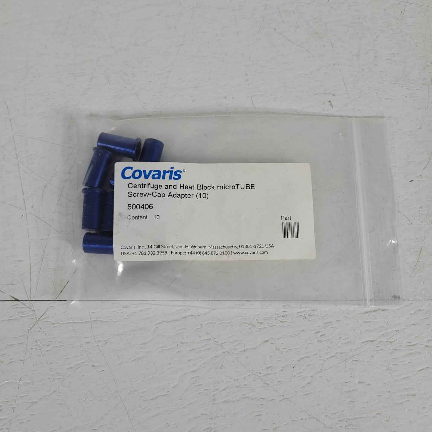 *Lot of 9* Covaris 500406 Centrifuge and Heat Block microTUBE Screw-Cap Adapter