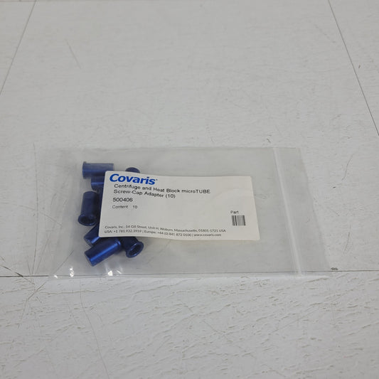 *Lot of 10* Covaris 500406 Centrifuge and Heat Block microTUBE Screw-Cap Adapter